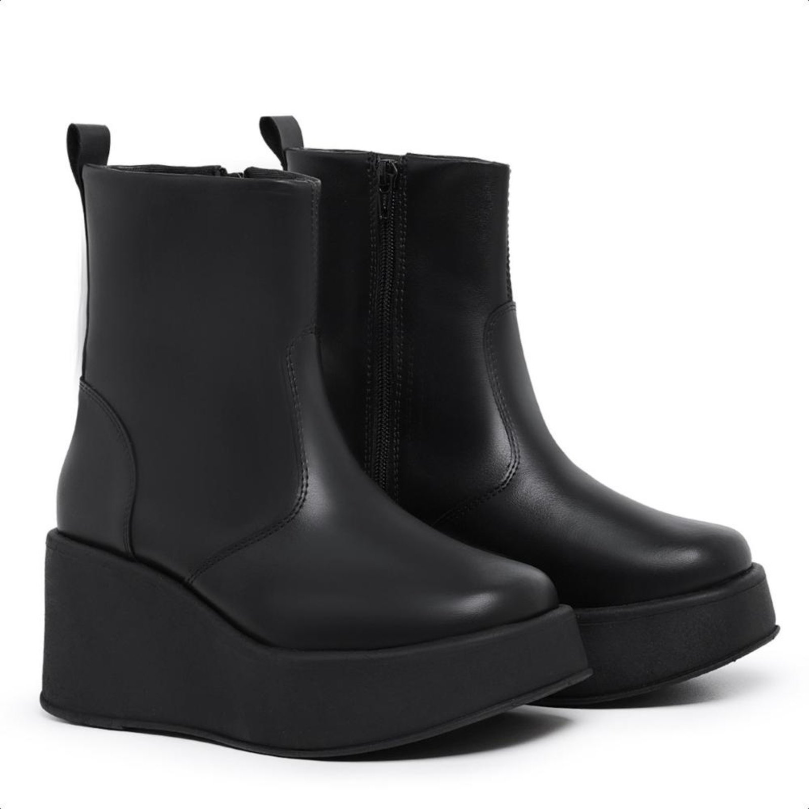 Bota Coturno Feminino Casual Plataforma Versátil Preto 33 Preto