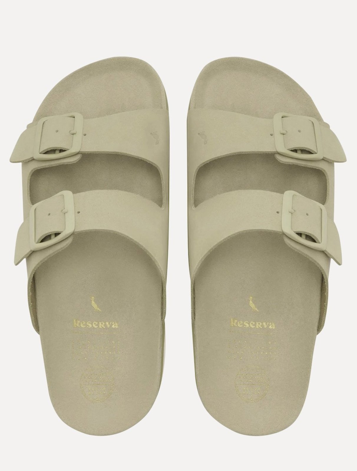 Chinelo Reserva Masculino Duas Fivelas Francisco Nobuck Cáqui