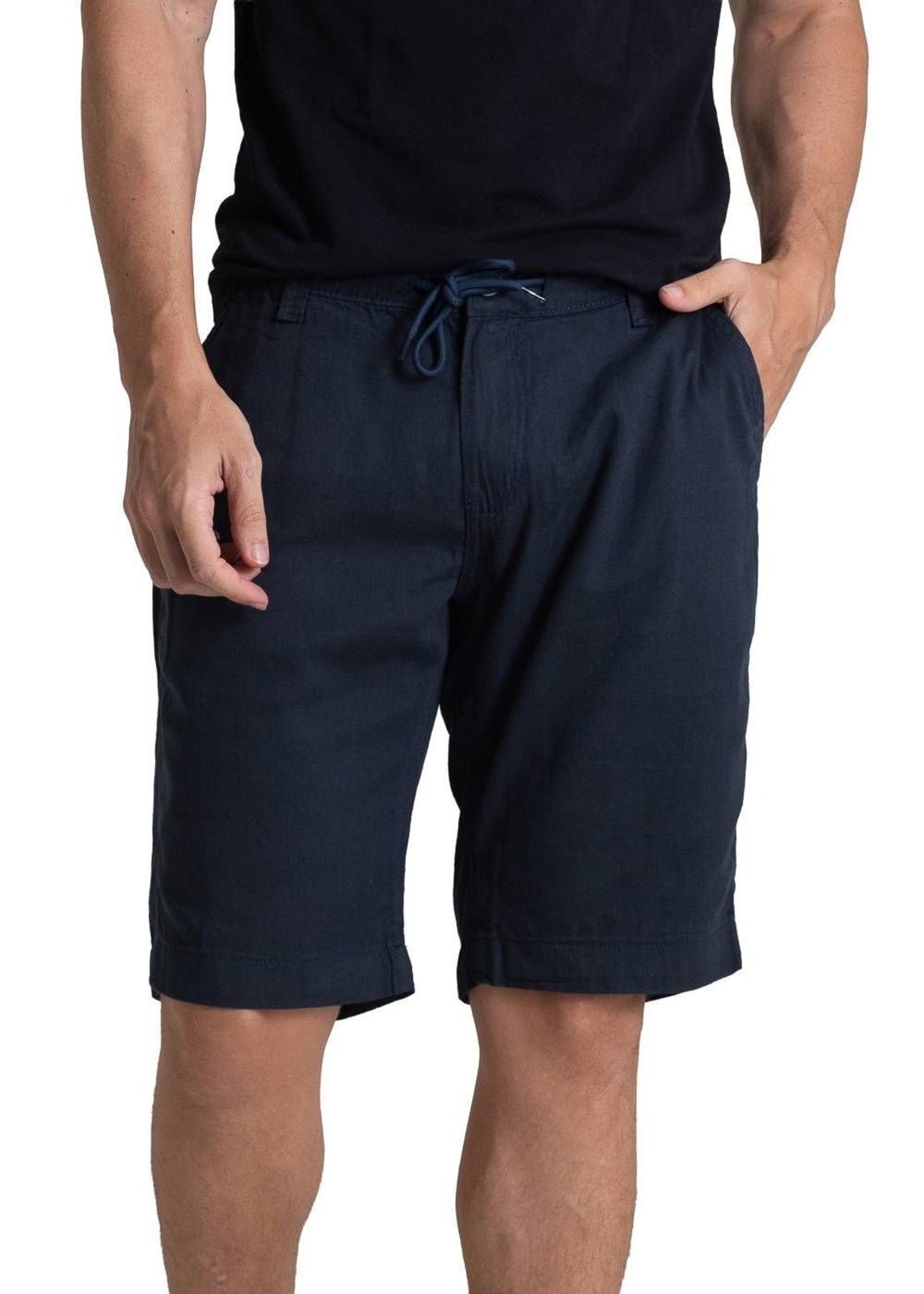 Bermuda Linho Sawary - 282236 - Azul - Sawary