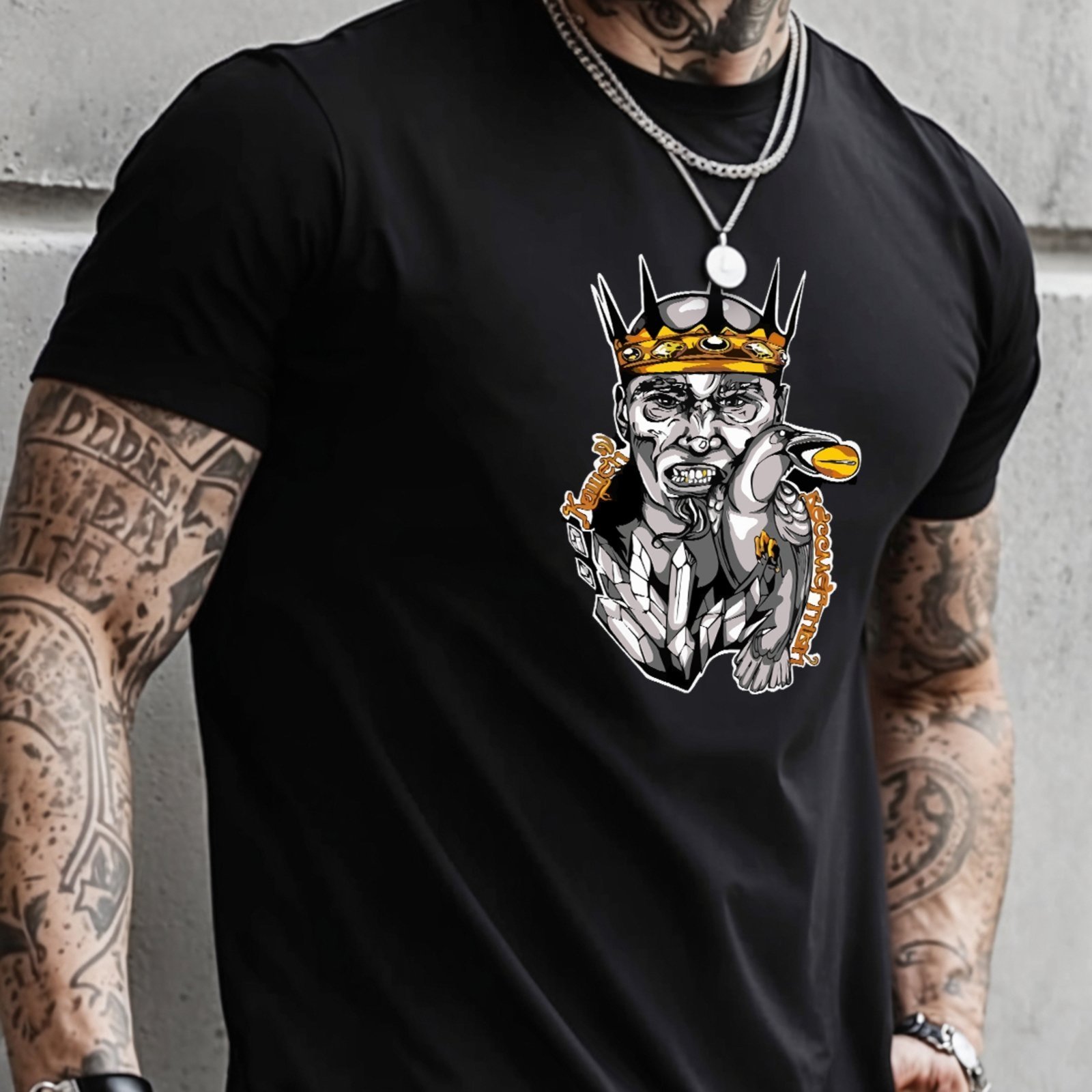 Camisa Masculina Algodão Camiseta Estampada Casual