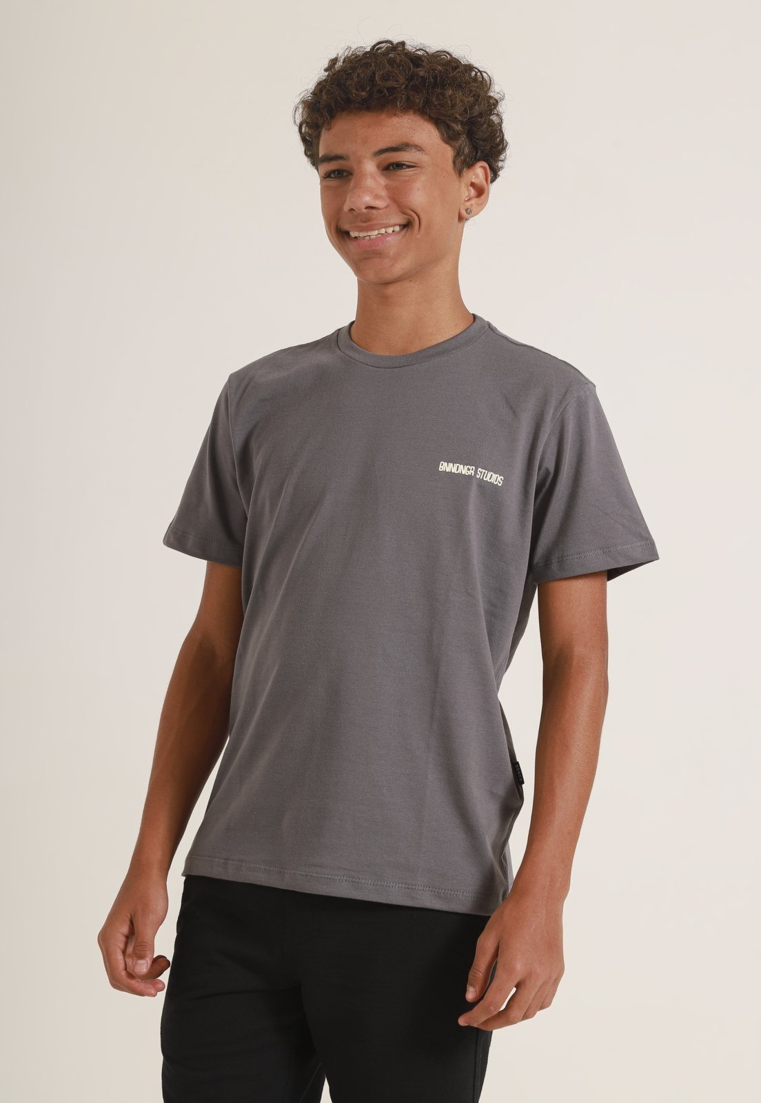 Vista 2 Infantil - Camiseta Banana Danger Skateboarding cinza Banana Danger cinza