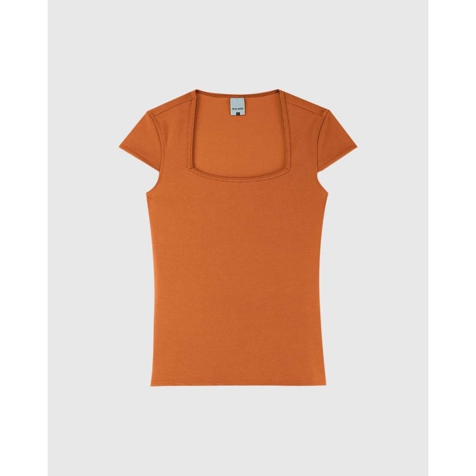 Blusa Básica Feminina Decote Quadrado Malha Canelada