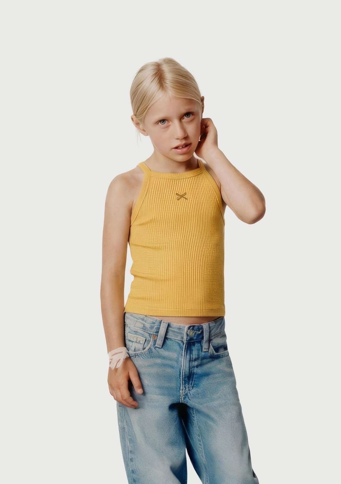 Infantil - Regata Menina Em Ribana Drop Brasil Hering