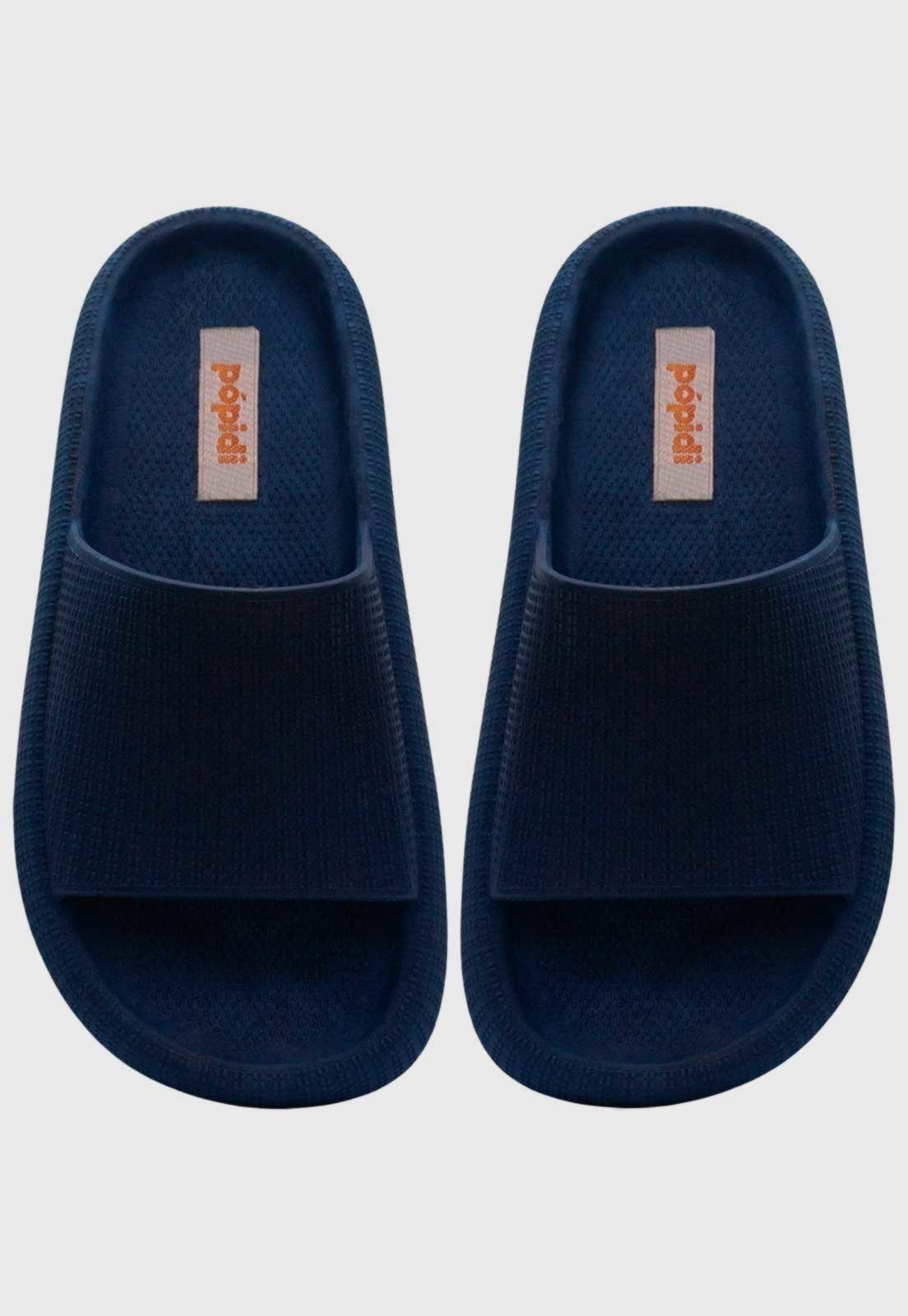 Vista 3 Infantil - Chinelo Nuvem Popidi Marinho azul marinho Pópidí azul marinho