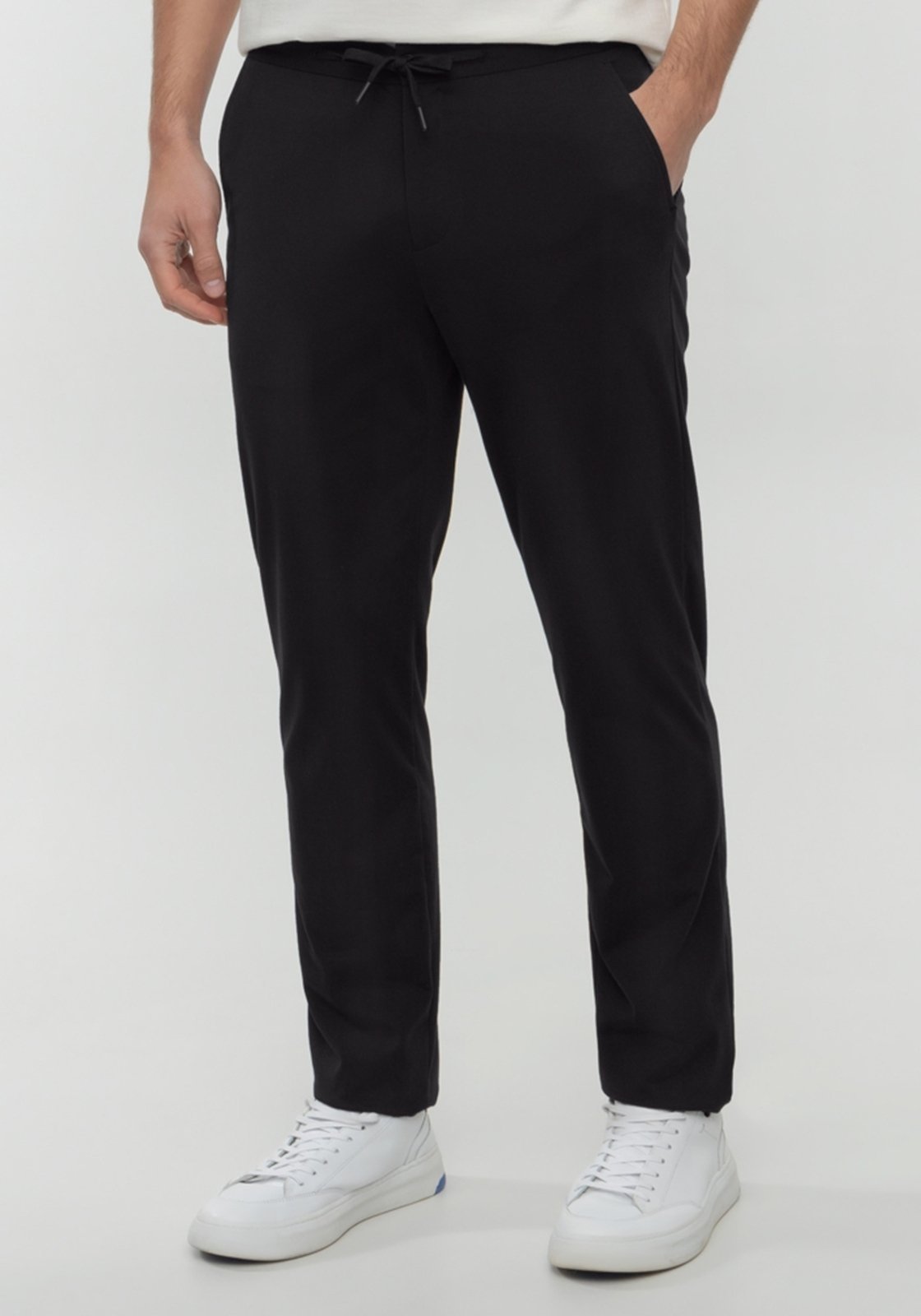 Calça Hangar 33 Masculina Com Bolsos Funcionais E Cadarço No Cós