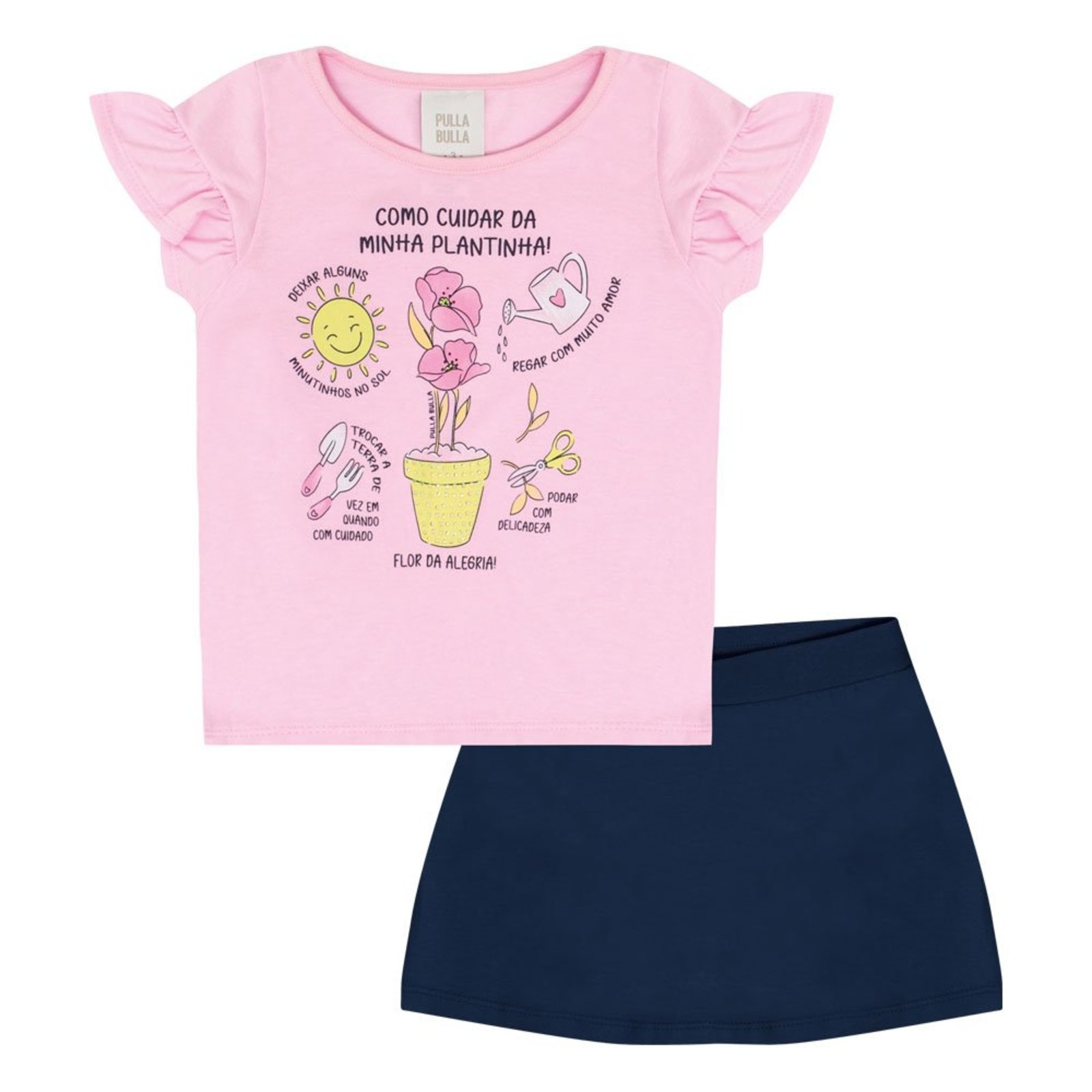 Infantil - Conjunto Primeiros Passos Menina- Chiclete Lumi- 50628-1259 Rosa