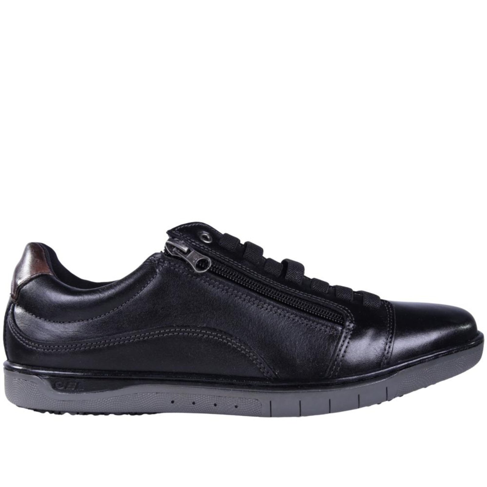 Sapatênis Masculino Zariff com Zíper Lateral 0404 Preto Incolor