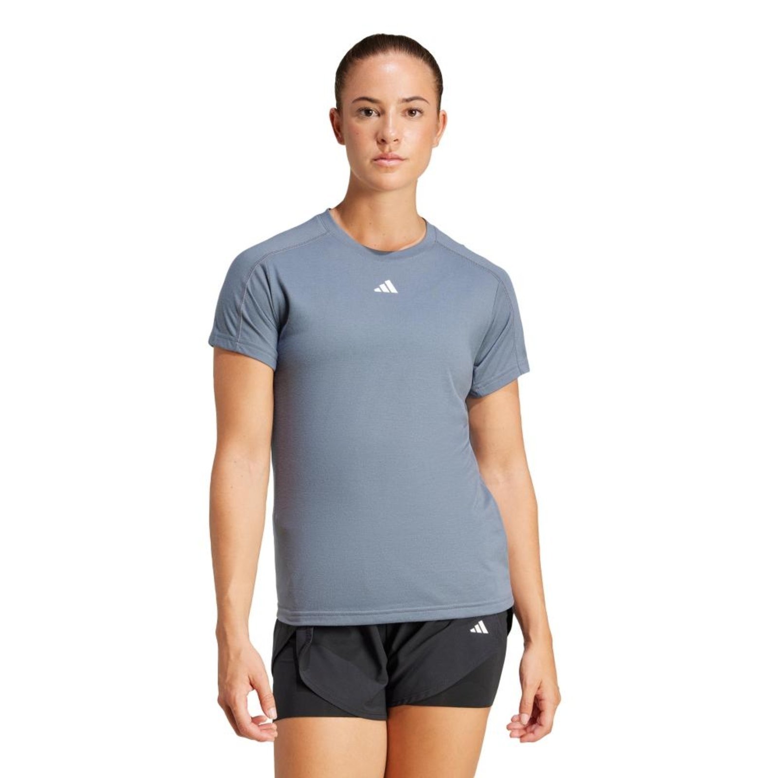 Camiseta Gola Careca AEROREADY Train Essentials Minimal Branding adidas Performance Preto