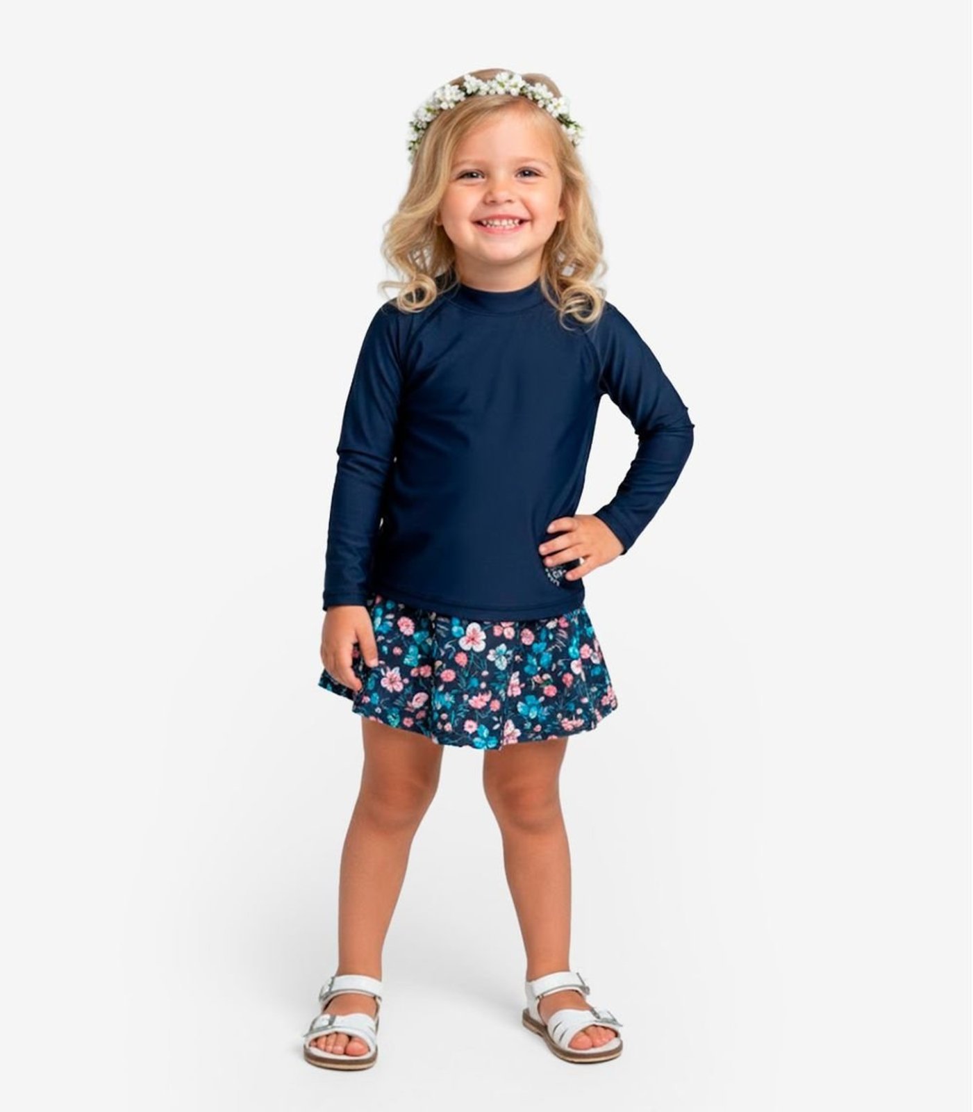 Infantil – Blusa Térmica Proteção UV Praia Manga Longa Select Azul