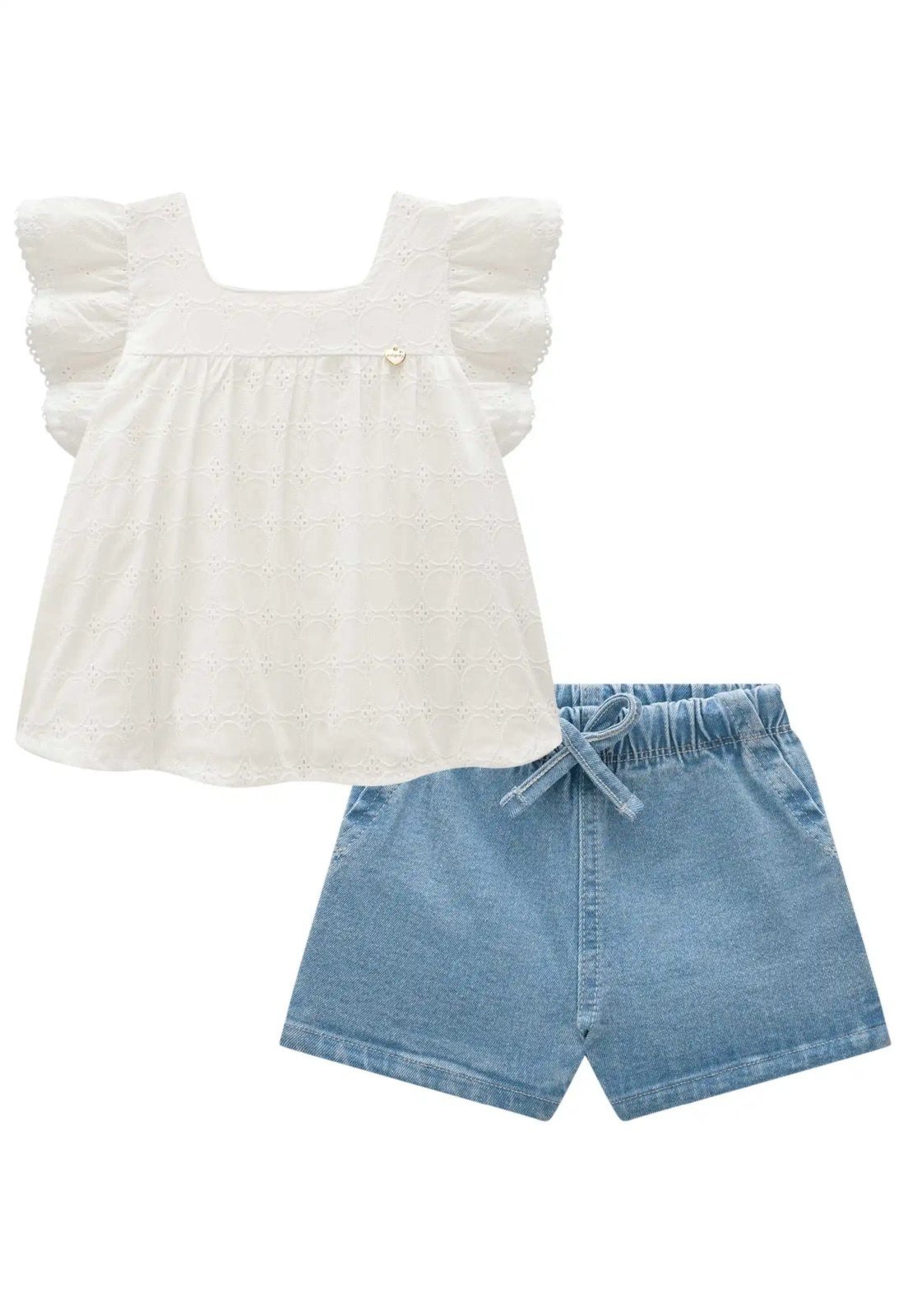 Vista 3 Infantil - Conjunto Infanti Bata 1 branco Infanti branco
