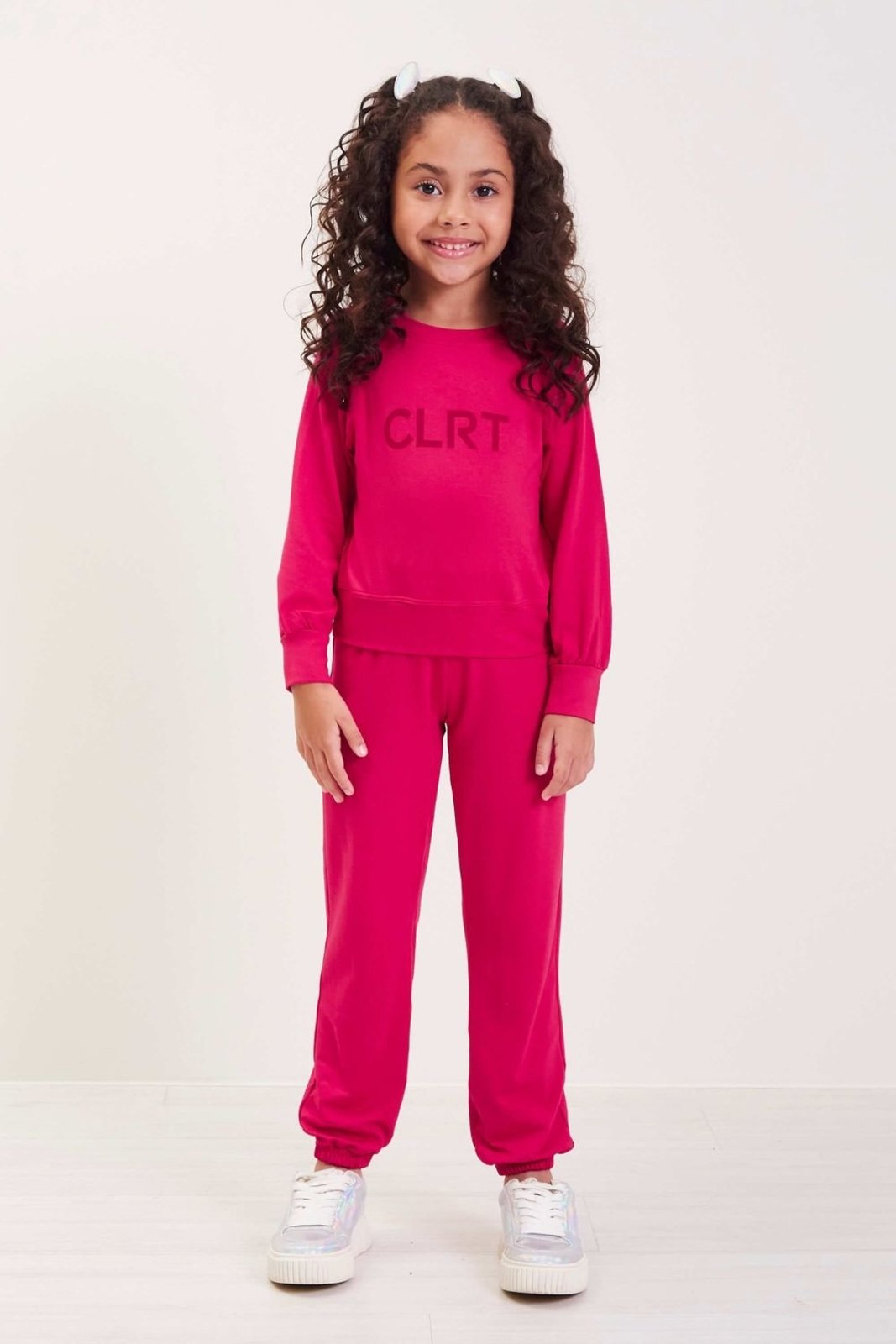 Infantil – Conjunto Menina Com Blusão e Calça Colorittá Rosa