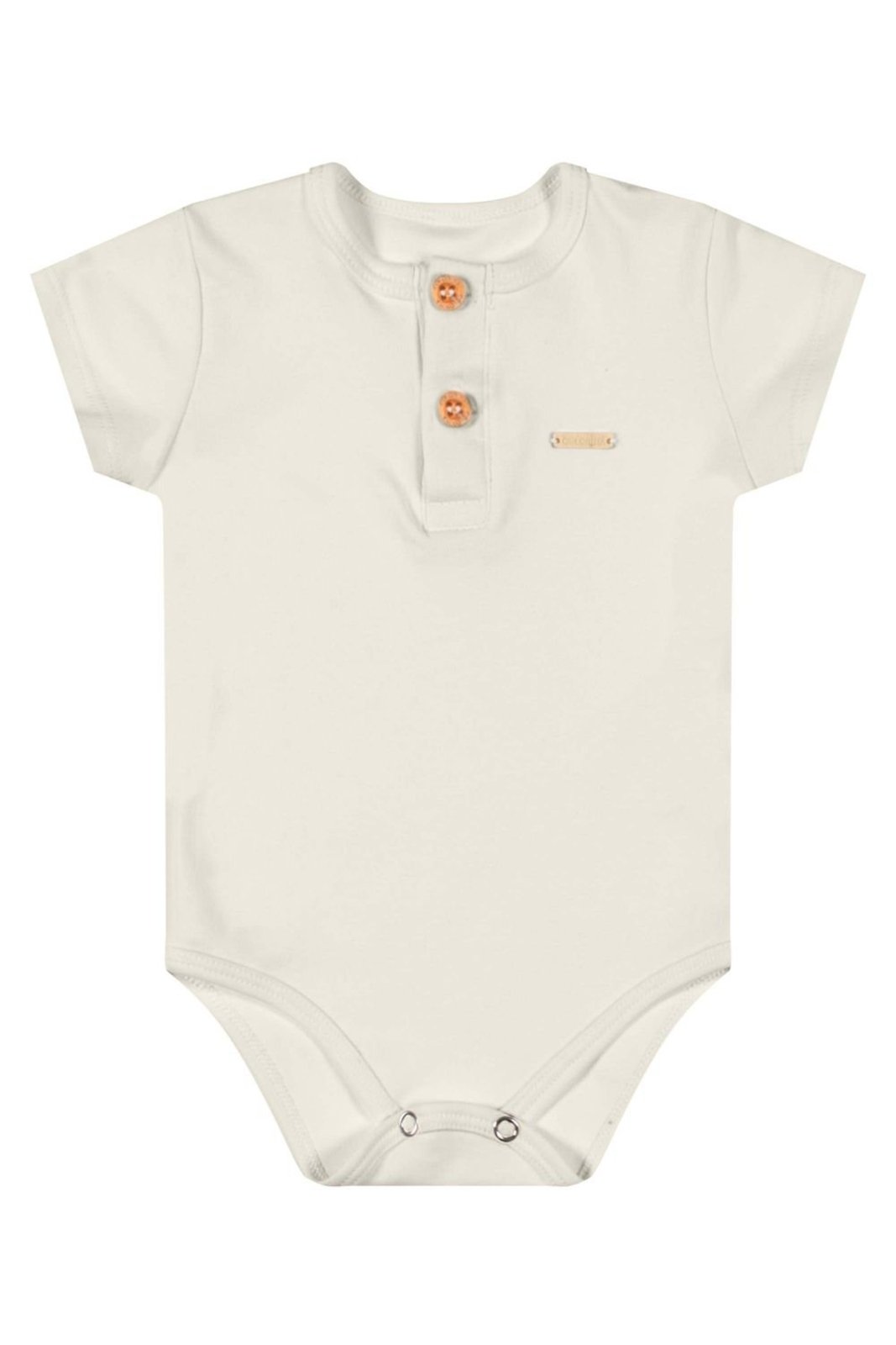 Infantil - Body Menino Suedine Botões Colorittá Bege