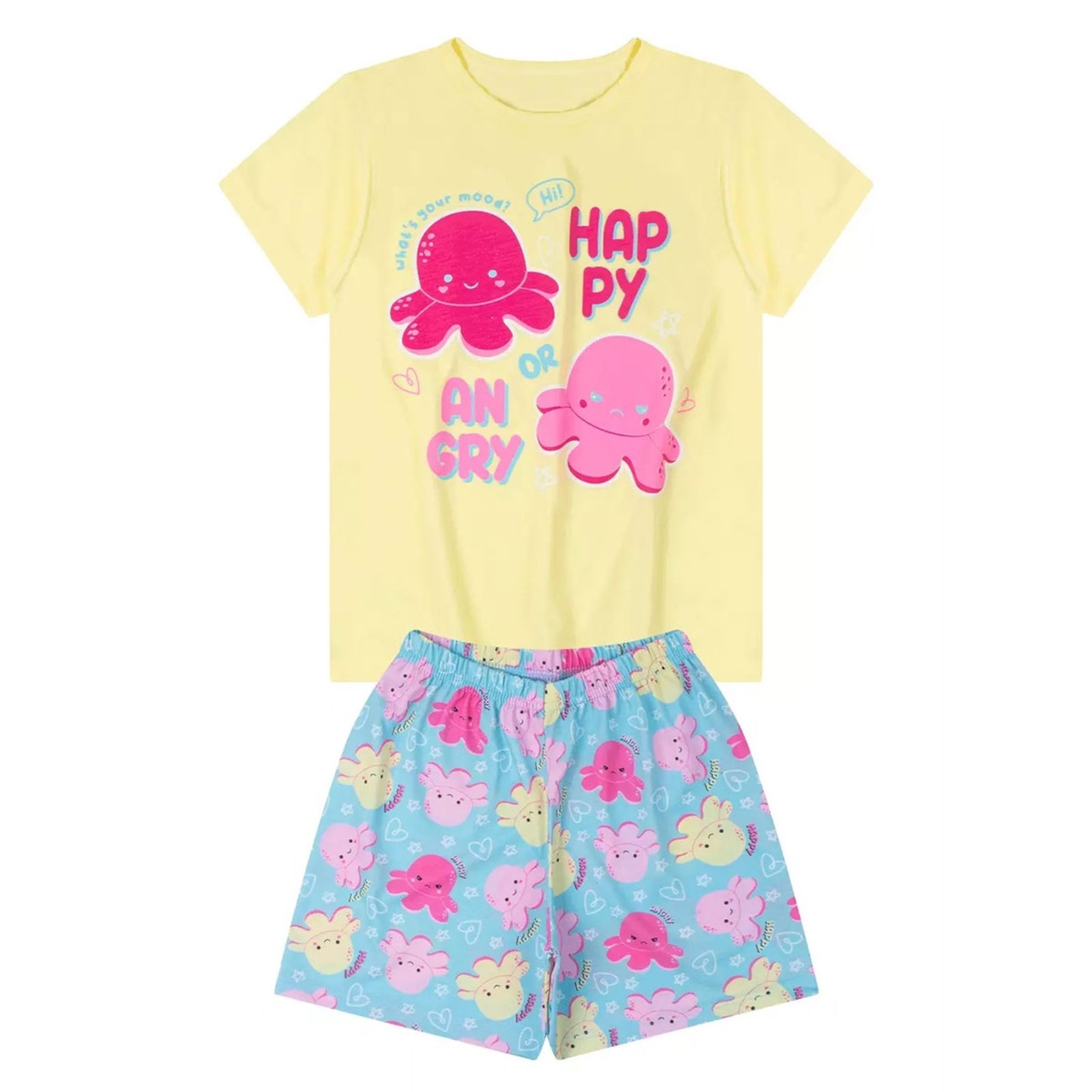 Pijama Menina Polvo Amarelo