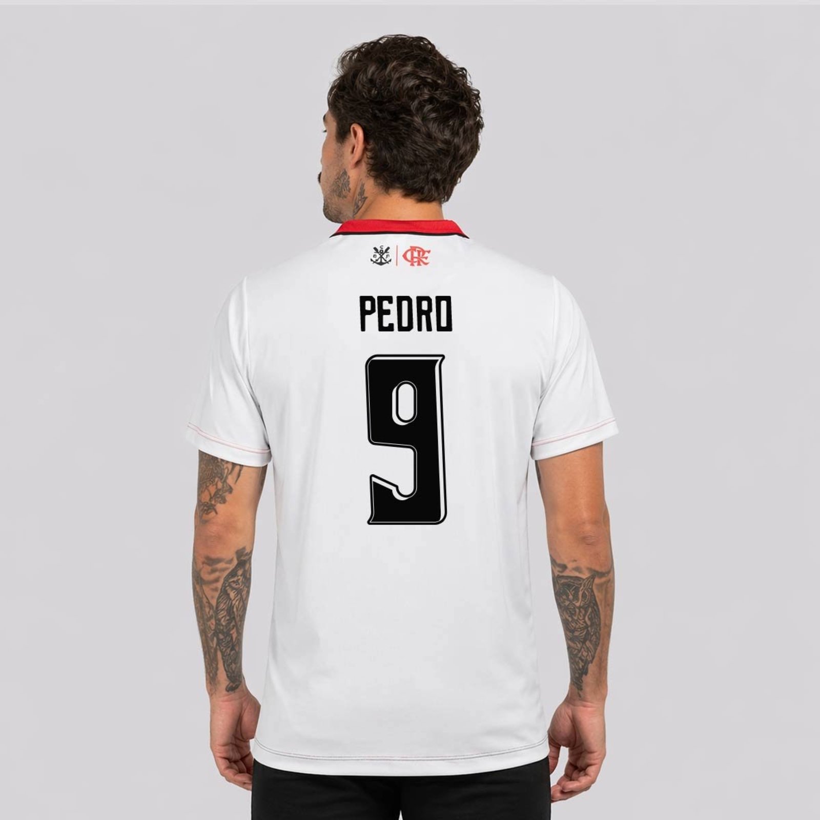 Camisa Flamengo Chocar Branca 9 Pedro