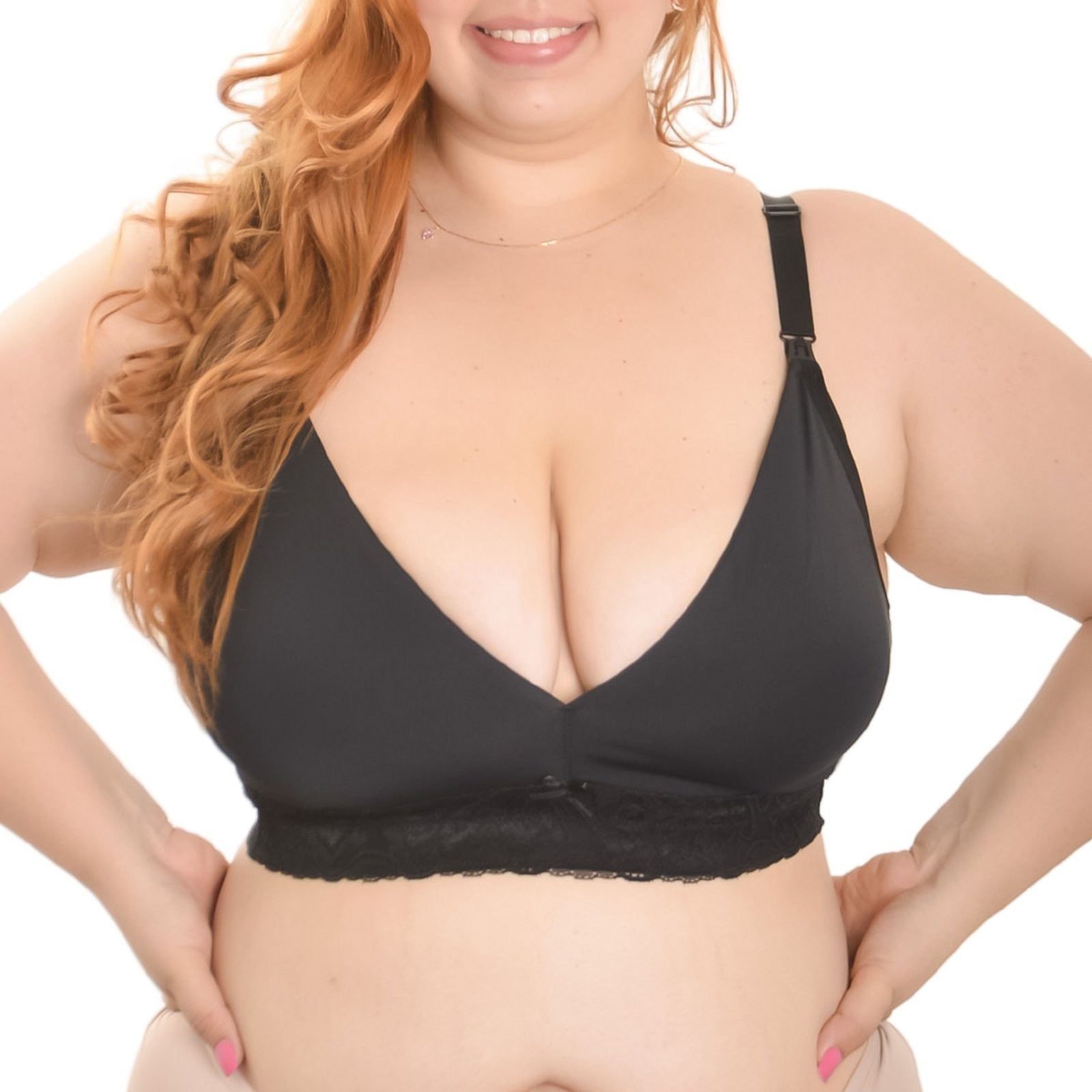 Sutiã Plus Size Amamentação Rendado Sem Bojo Nayane