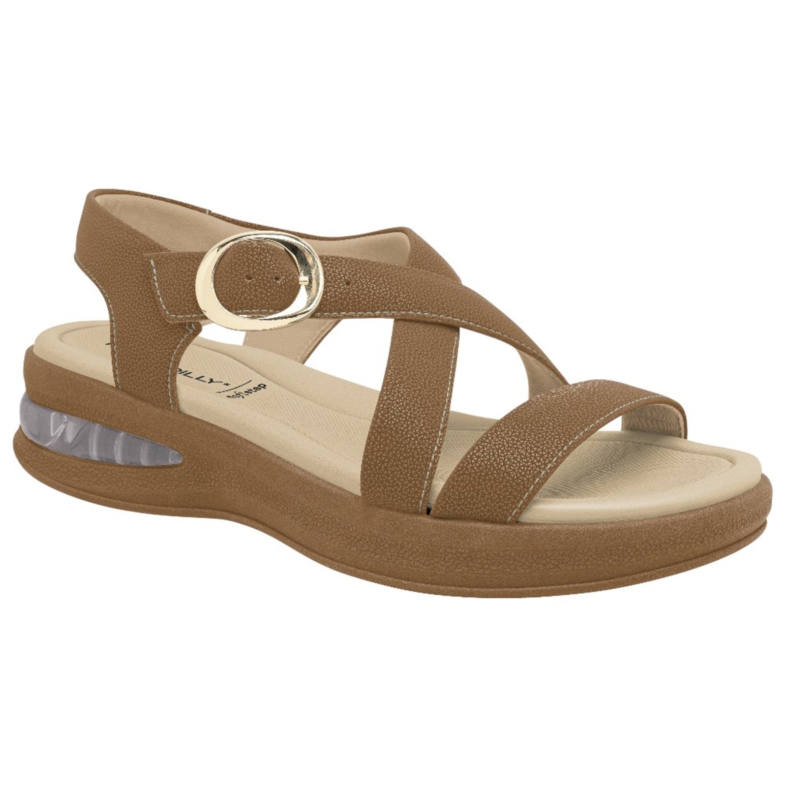 Sandália Softstep Anabela Medio Piccadilly 599006 Feminino – Mascavo