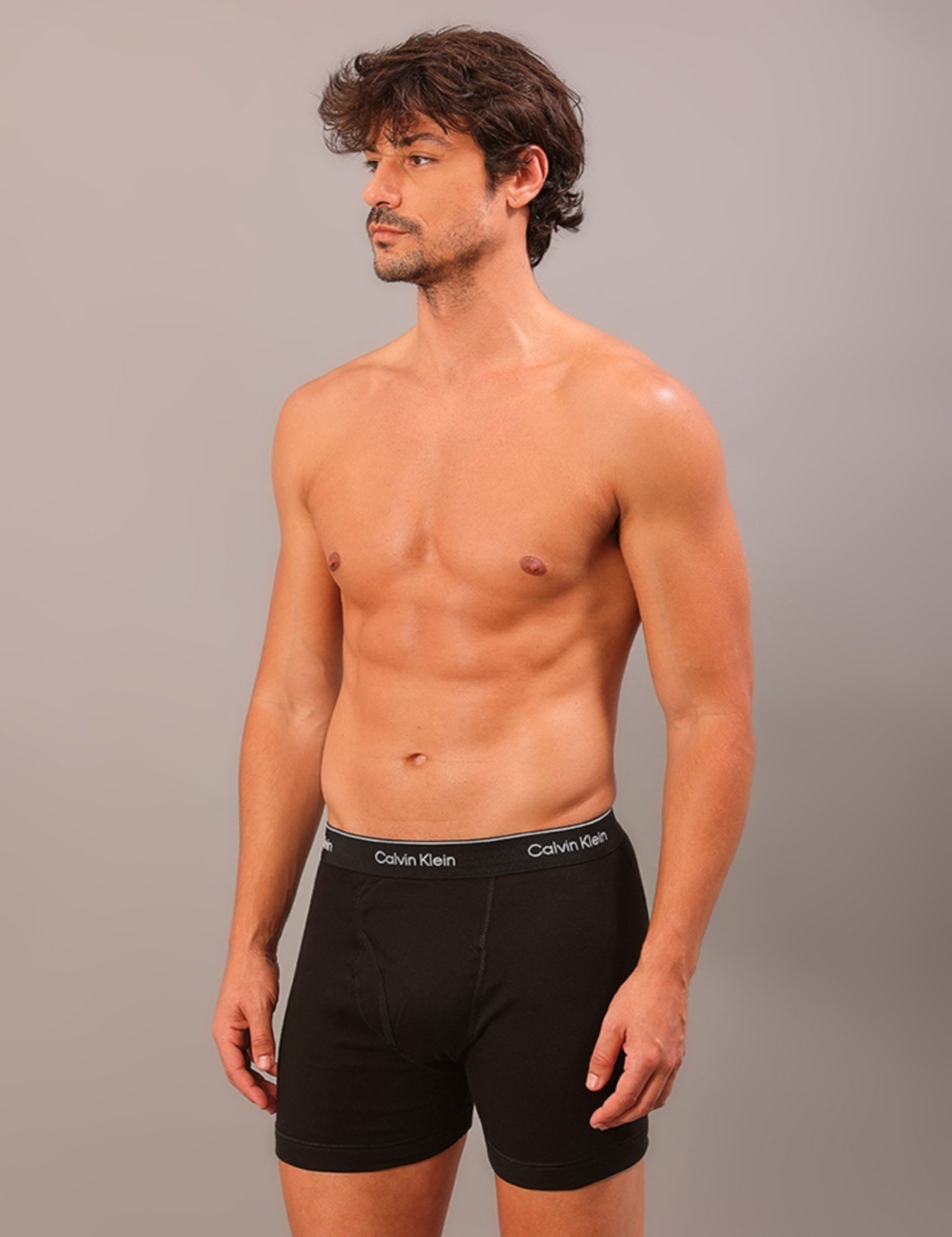 Kit 3 Cuecas Boxer Brief Cotton Calvin Klein Underwear - Black Calvin Klein Jeans