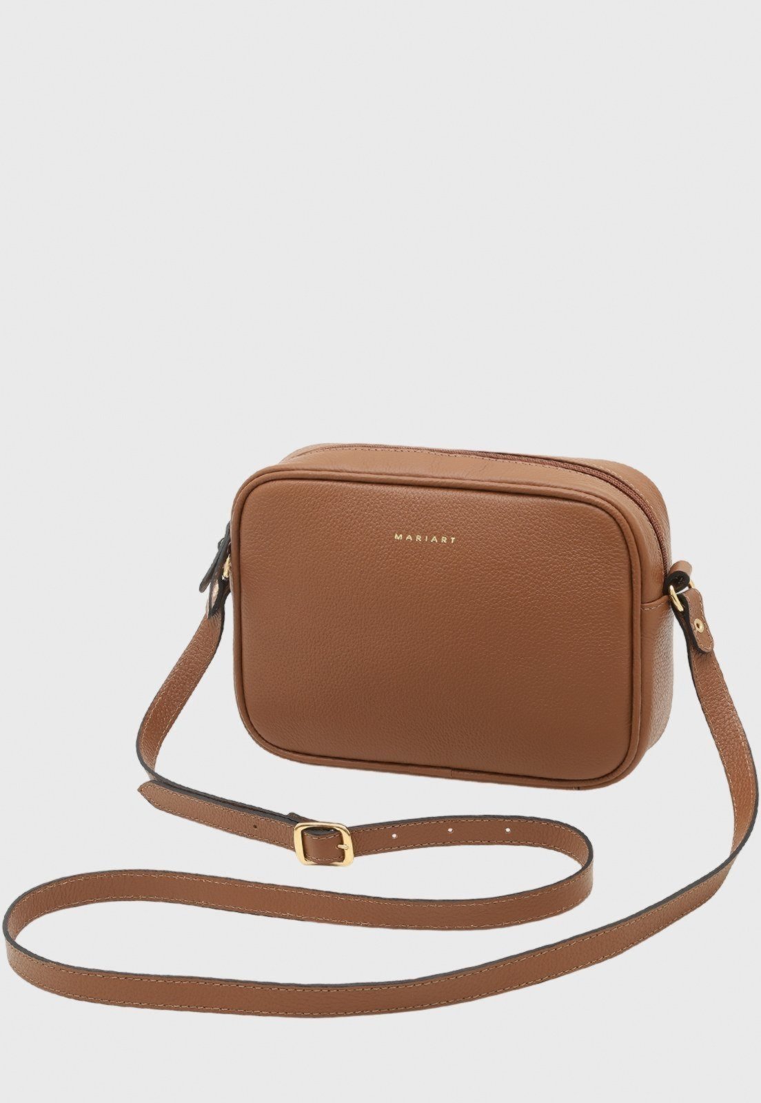 Bolsa Transversal Couro Mariart Jeri Camel
