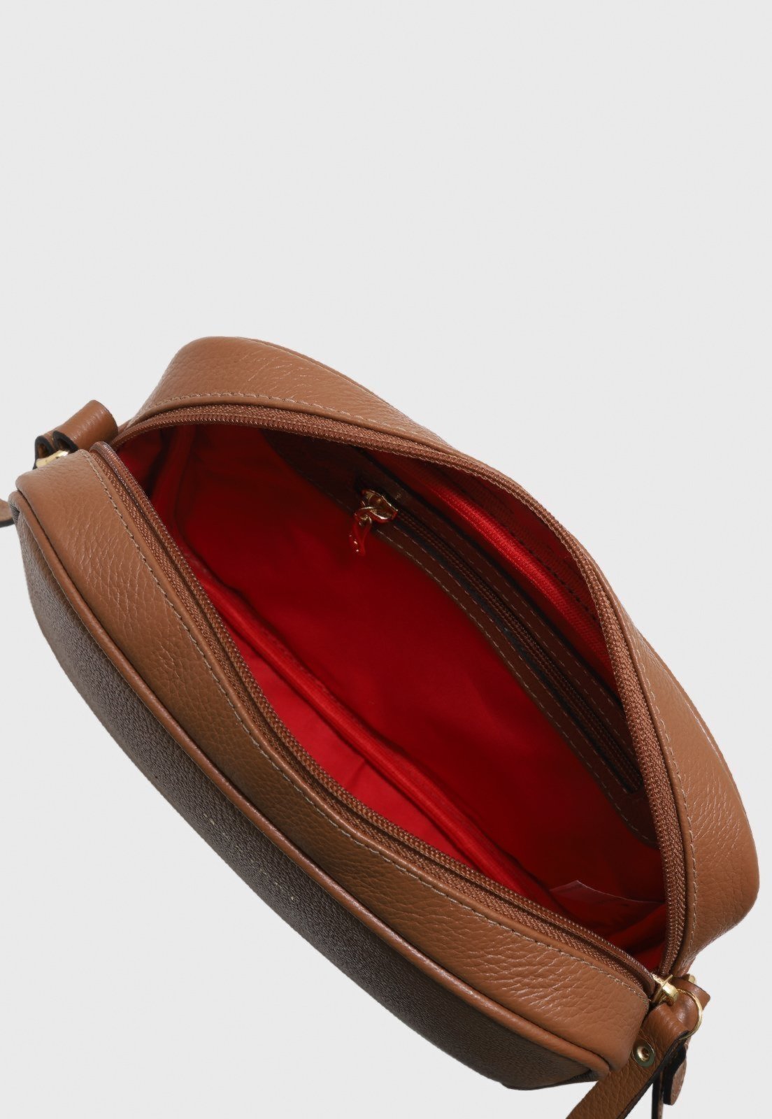 Vista 3 Bolsa Transversal Couro Mariart Jeri Camel caramelo Mariart caramelo