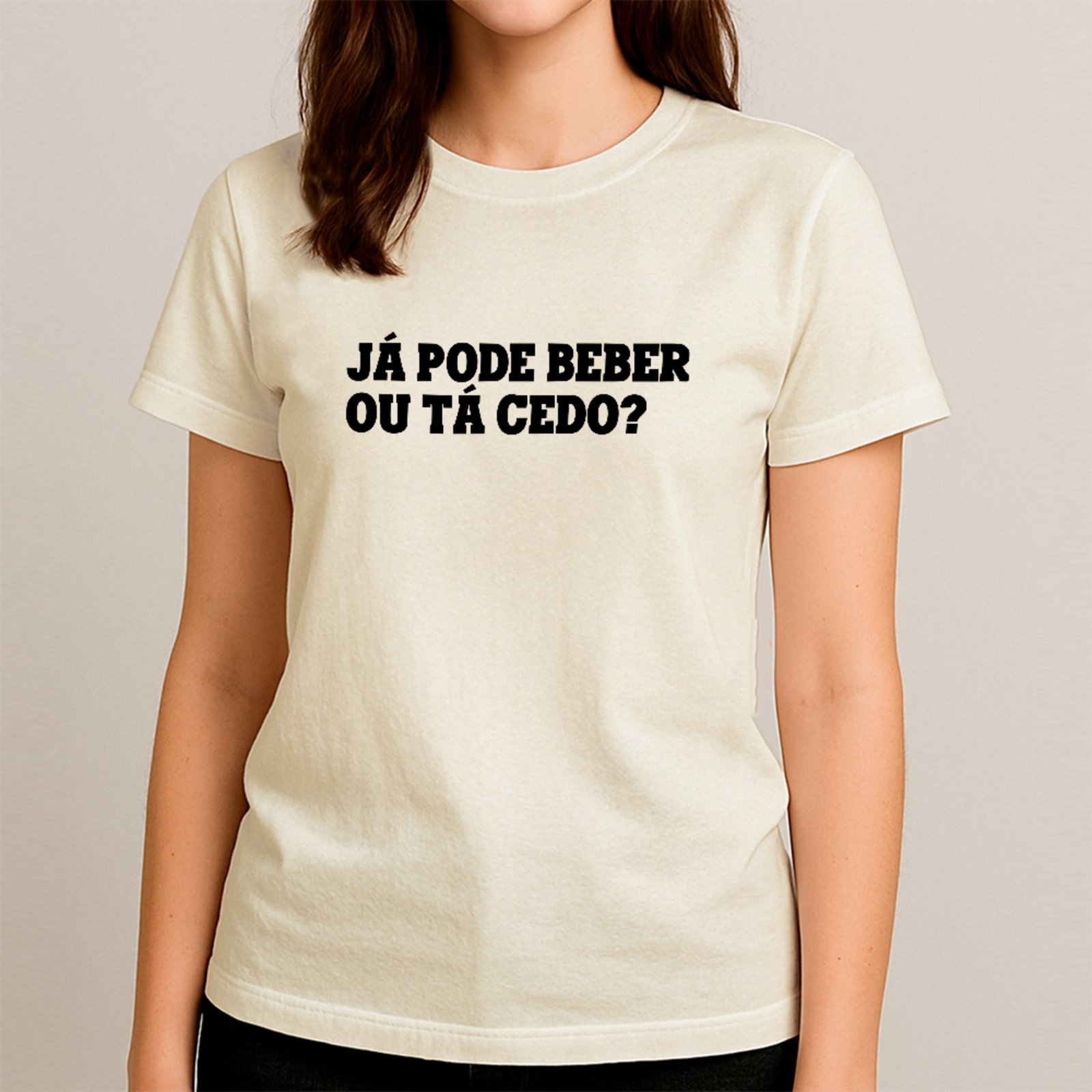 Vista 2 Camiseta Ousy Básica Ja Pode r Meme De Carnaval Unissex Off White off-white white ousy off-white white