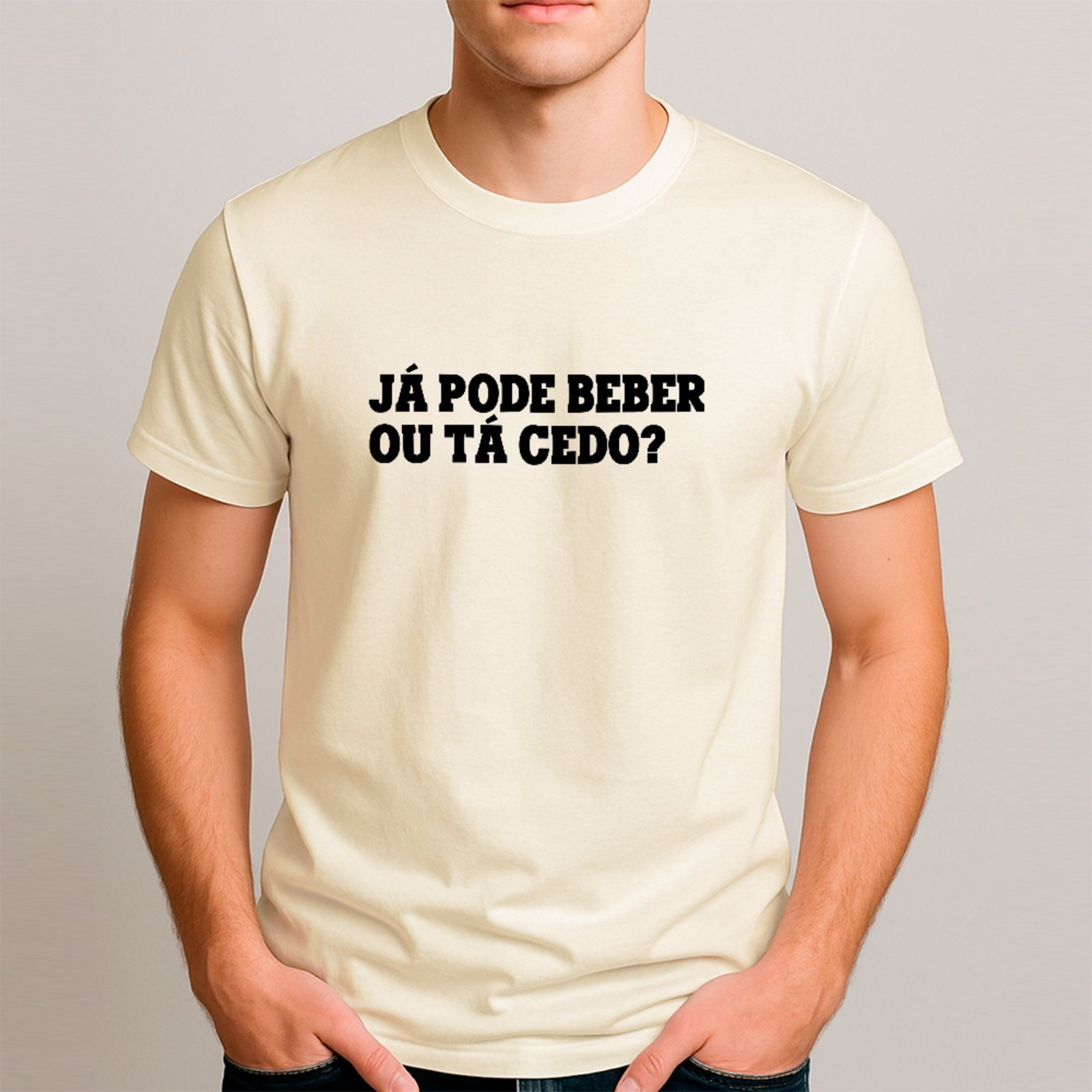 Vista 3 Camiseta Ousy Básica Ja Pode r Meme De Carnaval Unissex Off White off-white white ousy off-white white