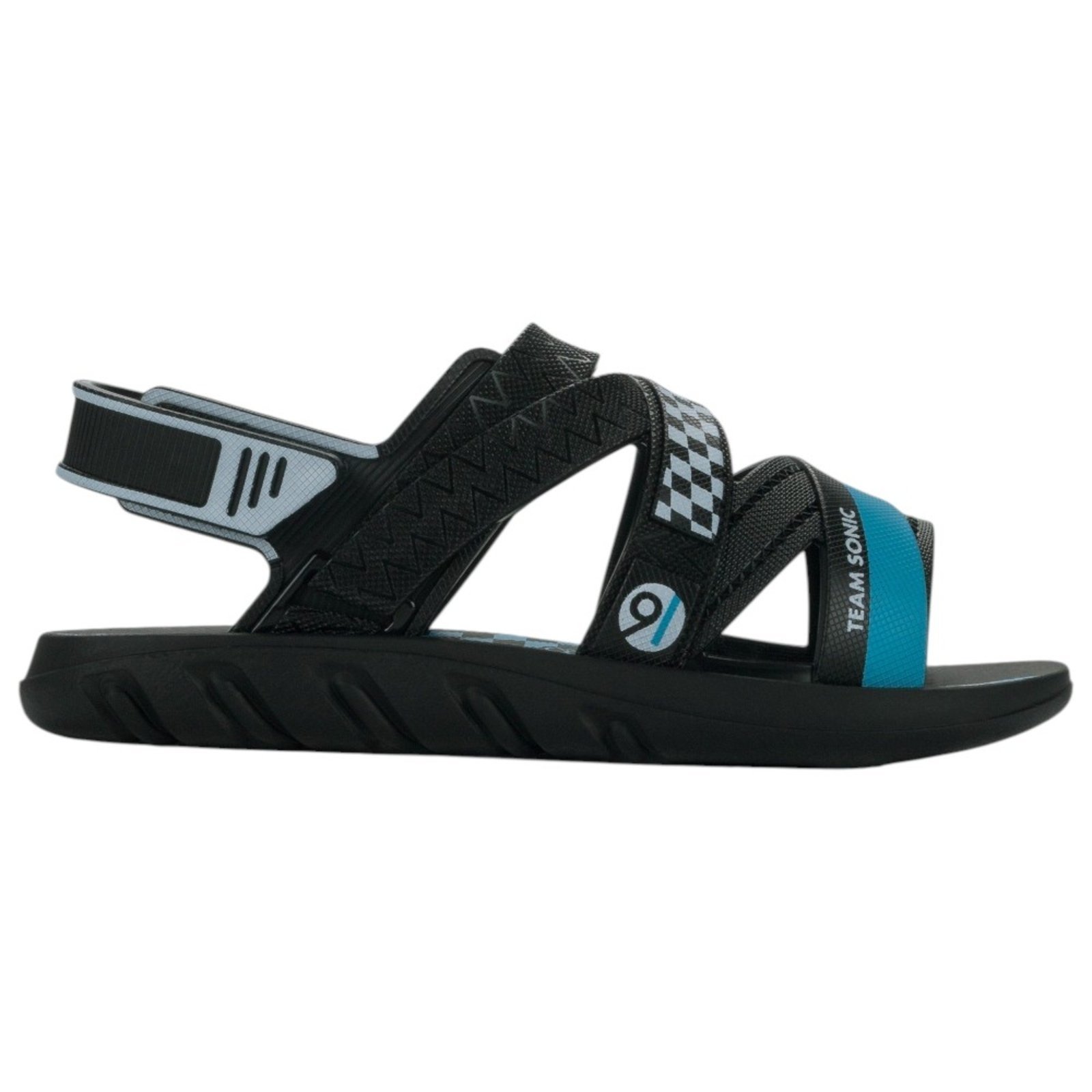 Infantil – Sandália Papete Sonic Fast Car 23294 – Preto/Azul