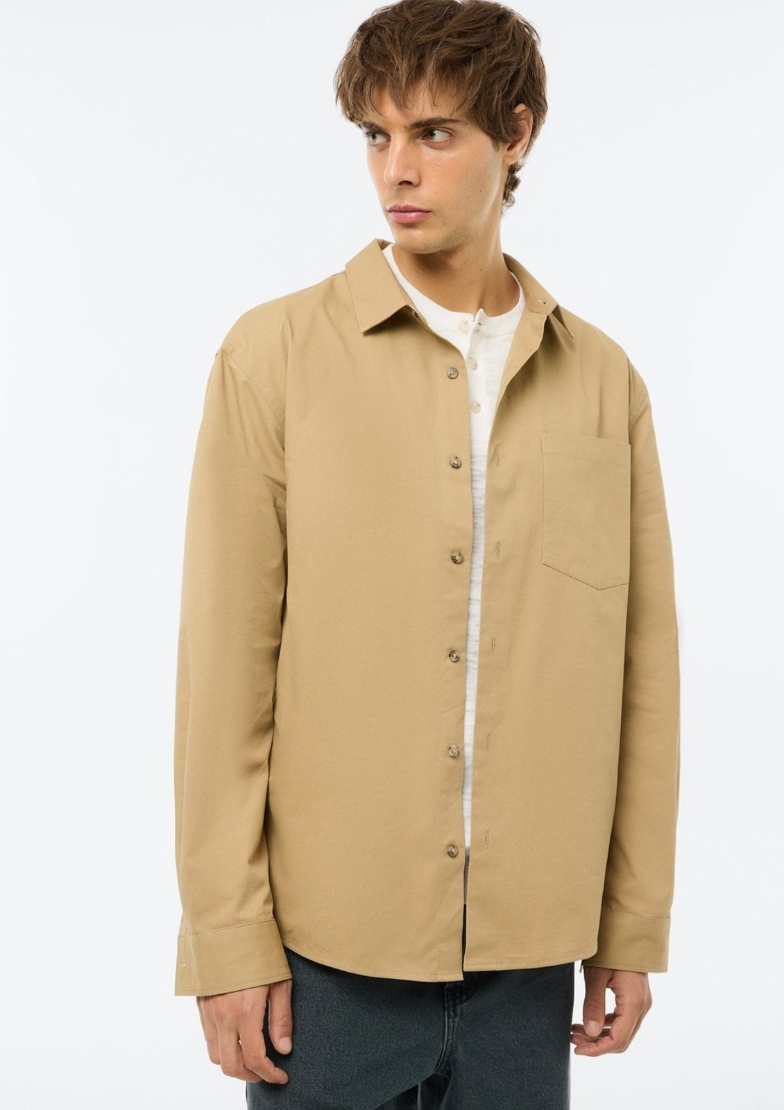 Camisa Masculina Comfort Em Sarja Hering