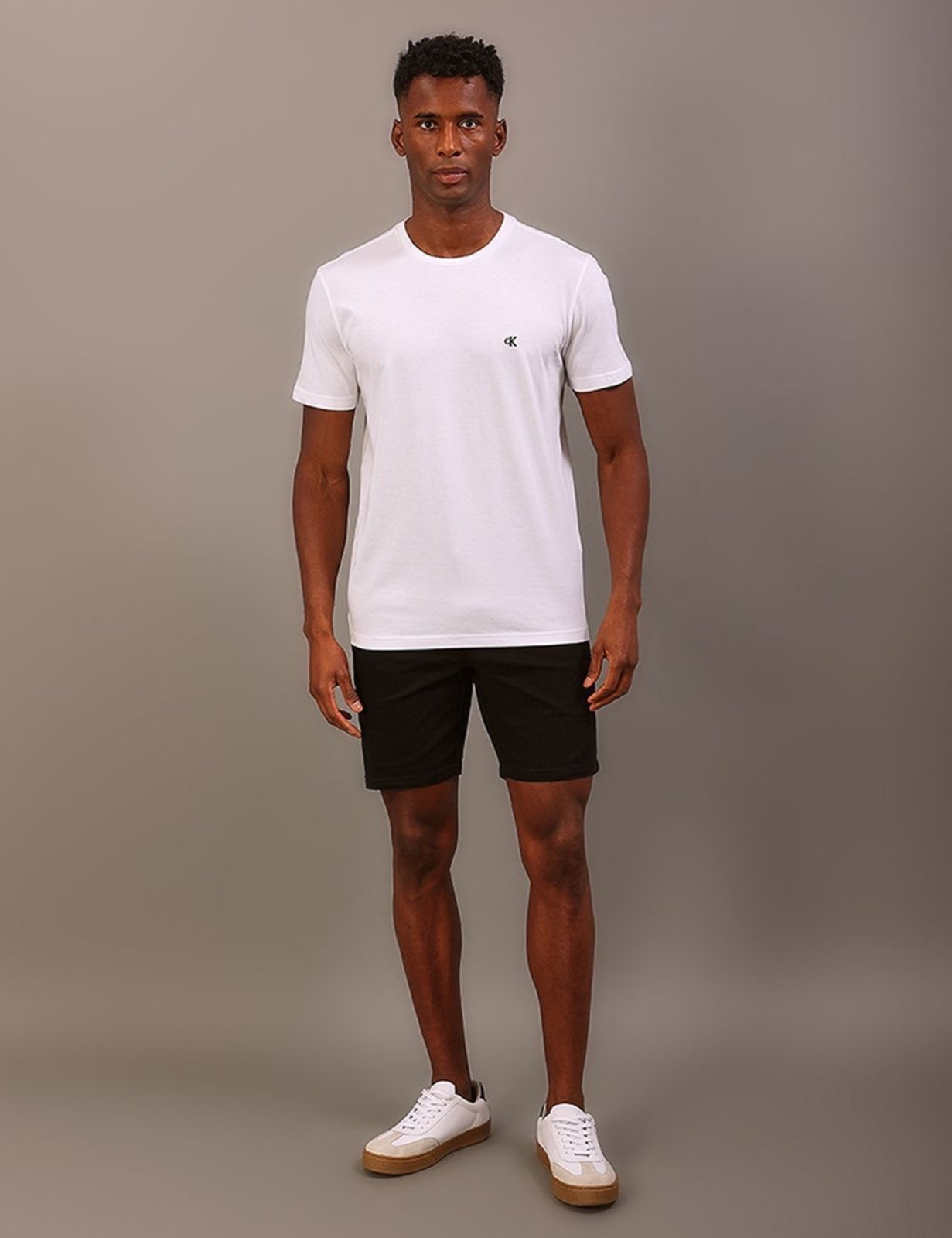 Camiseta Manga Curta Calvin Klein Jeans Masculino Ck Bordado - Branco 2 Calvin Klein Jeans