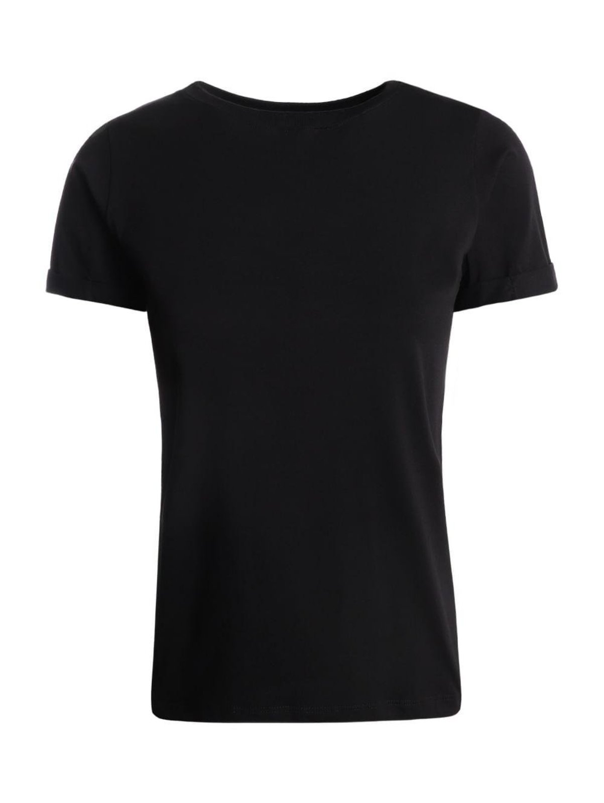 Blusa Algodão Egípcio Manga Curta Feminina PRETO