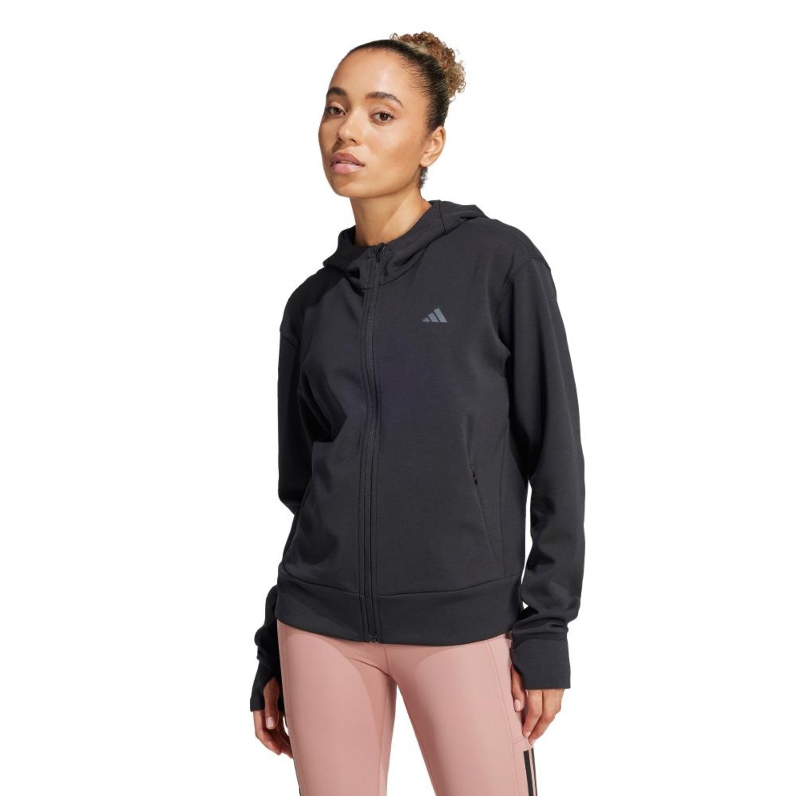 Moletom Capuz Zíper Designed 4 Training adidas Performance Preto