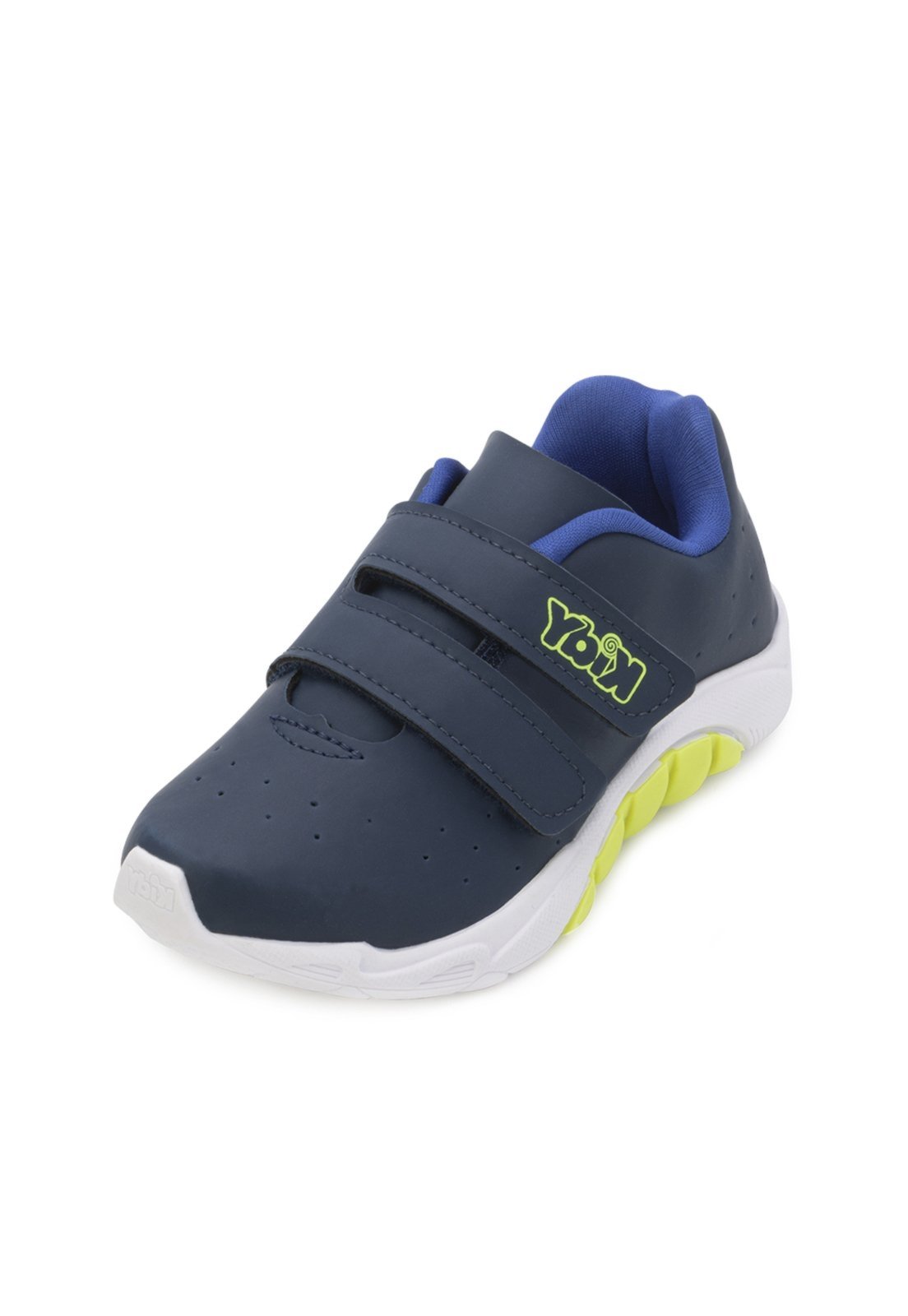 Vista 2 Infantil - Tênis Kidy Mais KD24-16802 Marinho-Amarelo azul marinho Kidy azul marinho