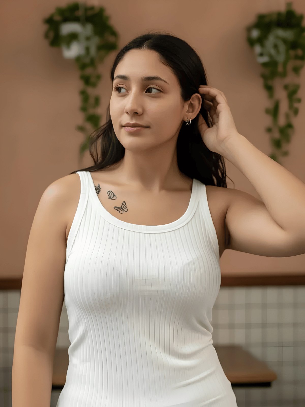 Blusa Regata Canelada Malha Viscose Lunender