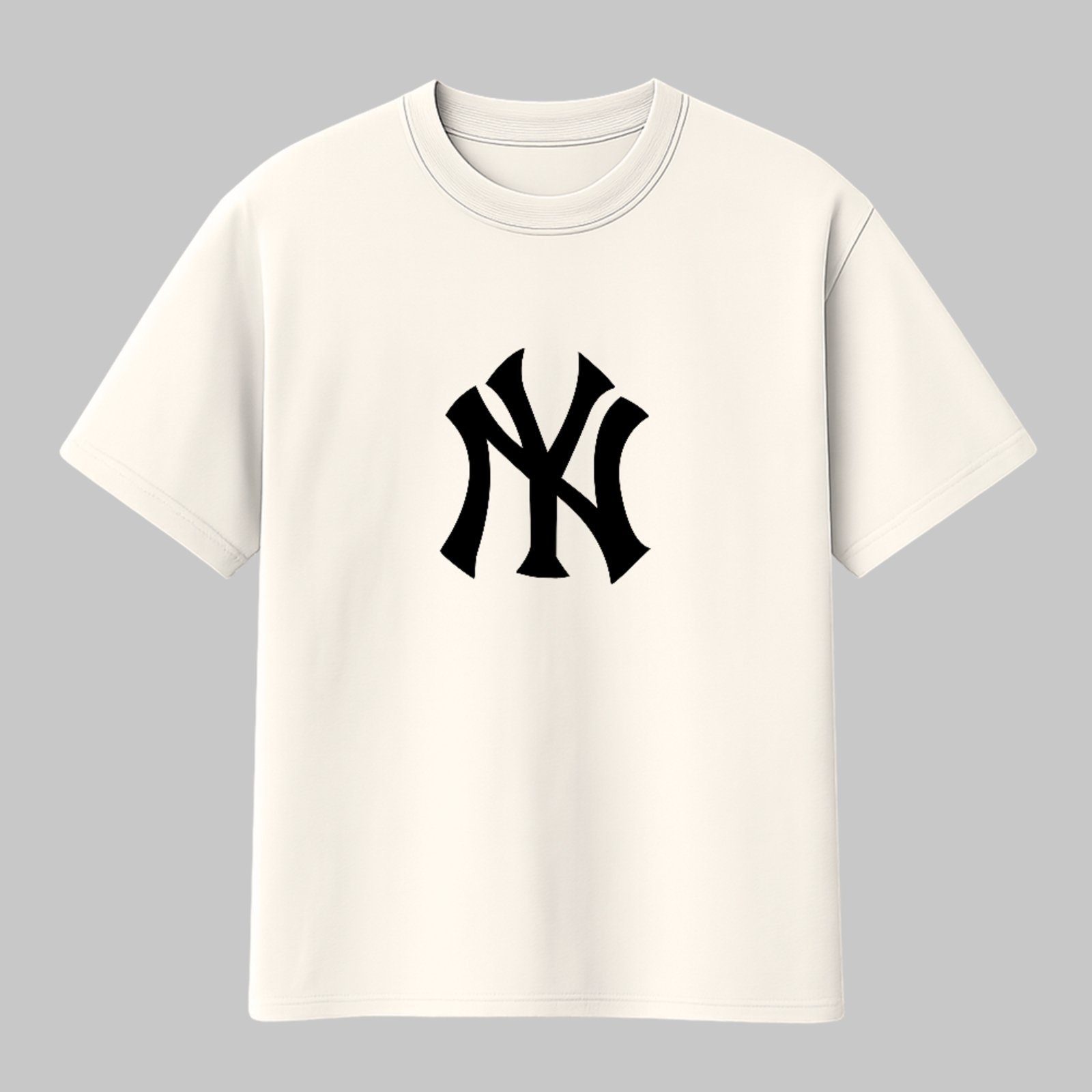 Camiseta Básica New York Style Casual Street Unissex Off White