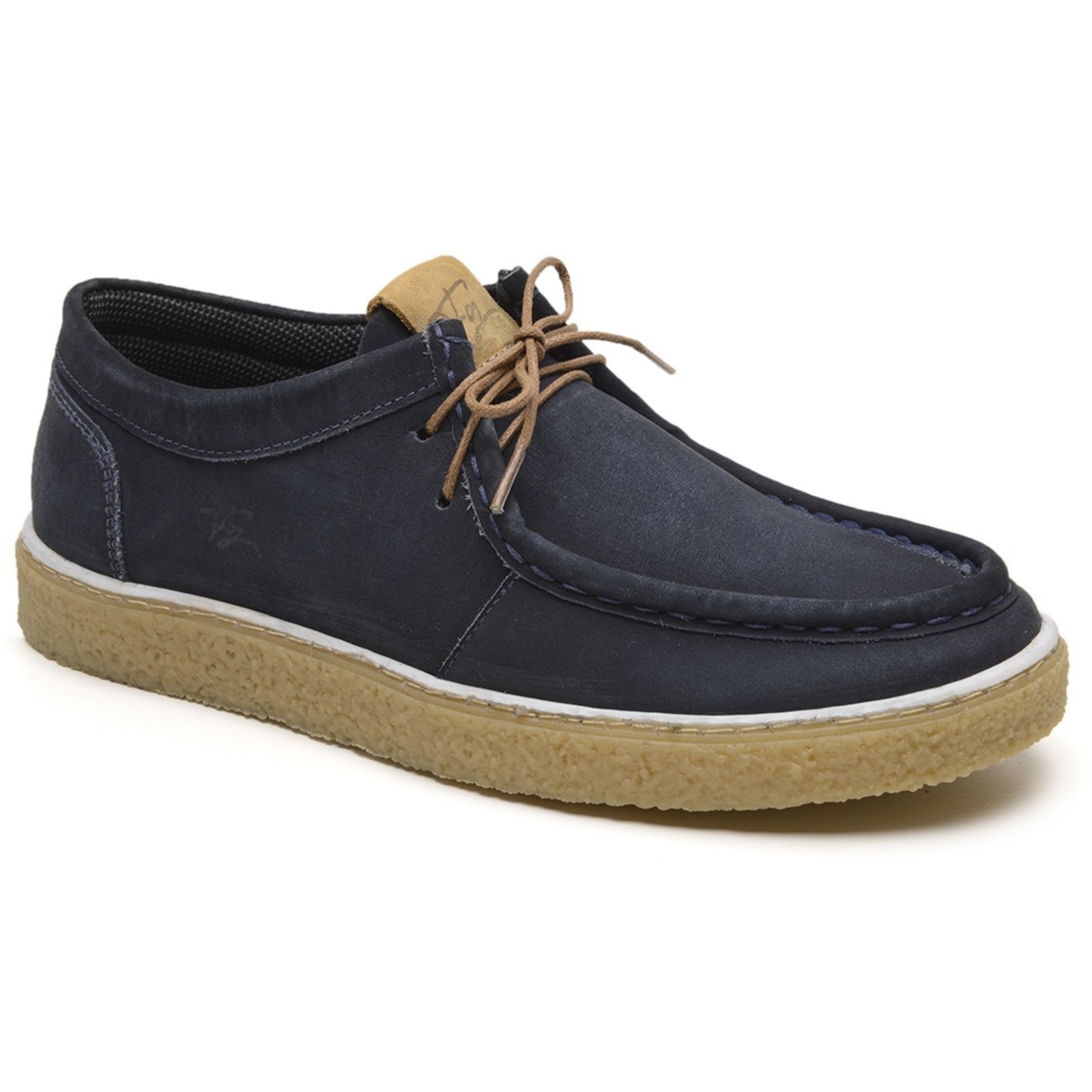 Bota Masculina Couro Legítimo Rústica Vintage Estilo Coturno Marinho
