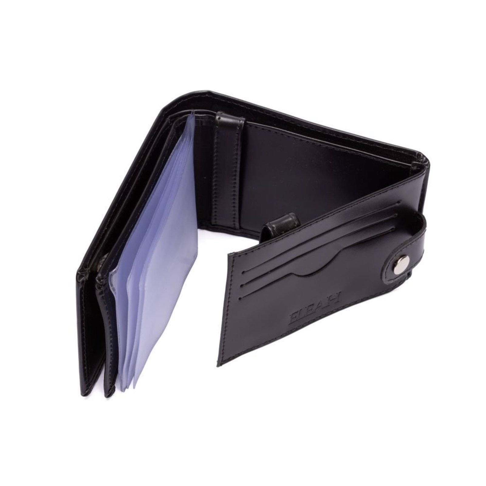 Carteira masculina completa 100% couro na cor preta