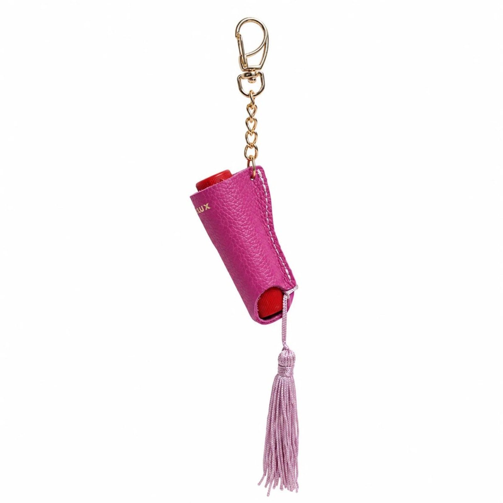 Porta Batom Unitário em Couro com Tassel Artlux 002 Pink