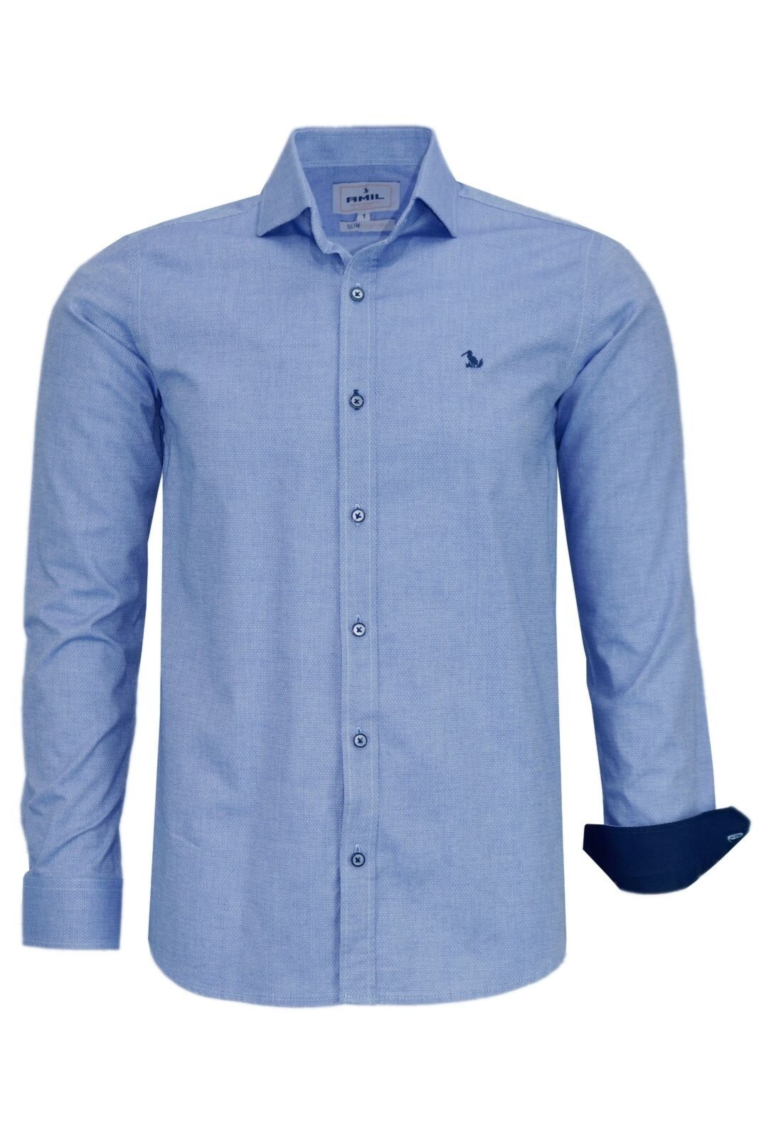 Camisa Masculina Social Manga Longa Amil Slim Lançament 1805