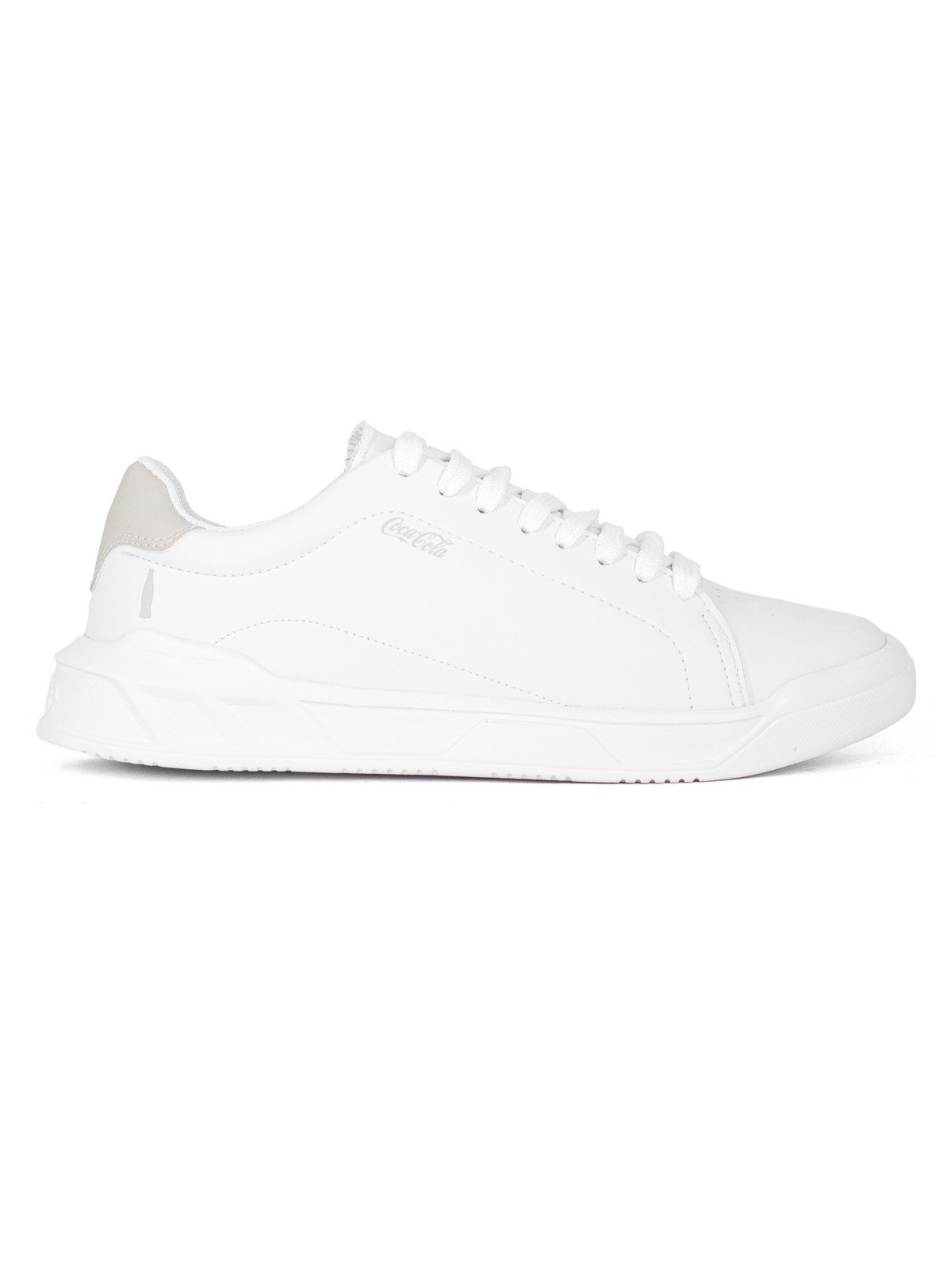 Tênis Coca Cola Casual Lander Town Confortável Cadarço Masculino Branco Cinza