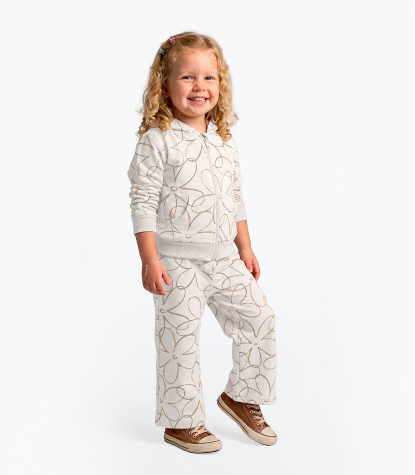 Infantil - Conjunto Jaqueta com calça Menina Rovi Bege
