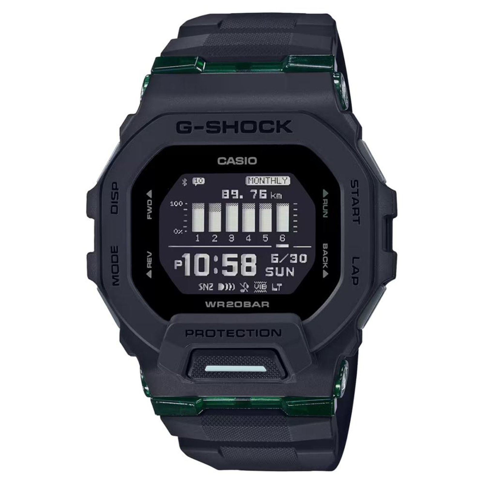Vista 2 Relógio G-Shock GBD-200UU-1DR preto G-SHOCK preto