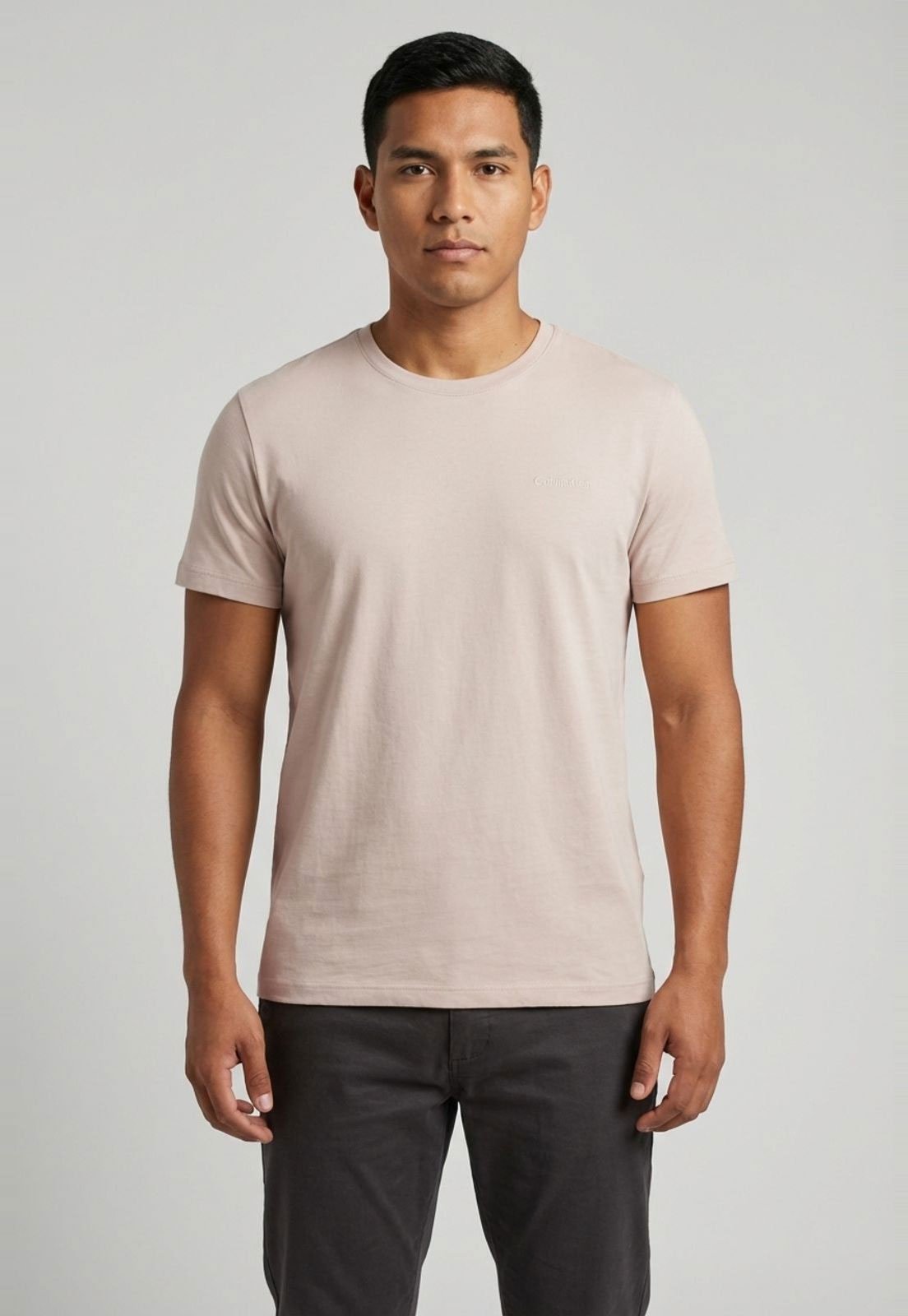 Camiseta Masculina Colcci Gola Redonda Algodão Bege