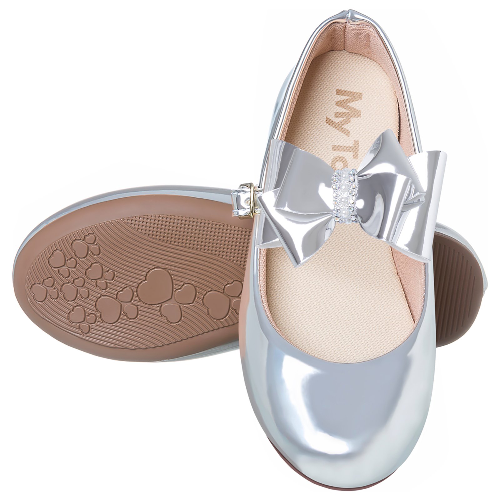 Infantil – Sapatilha Menina Social Estilo Boneca Prata Pepite