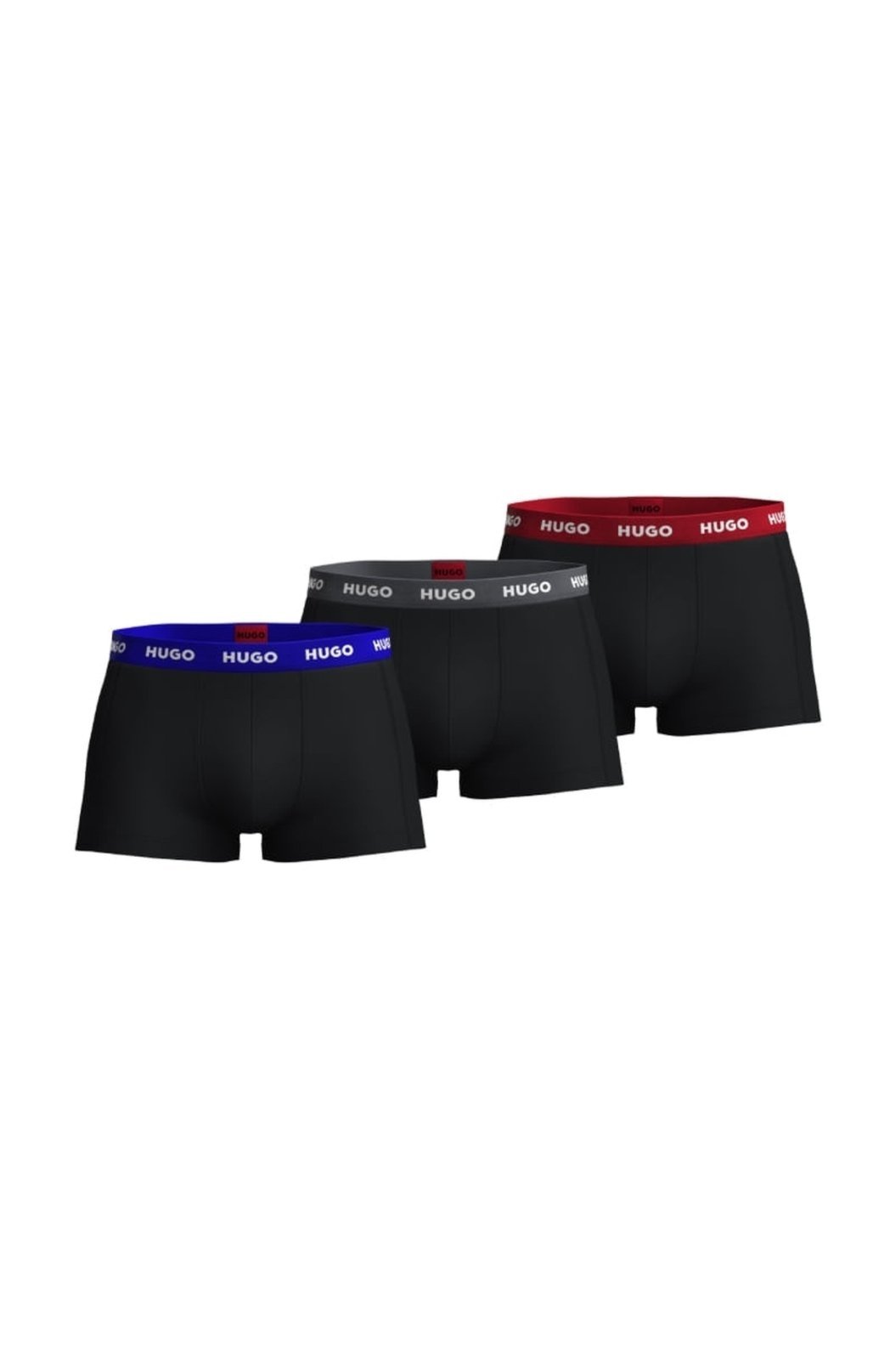 Vista 2 Pack De Três Cuecas Em Algodão Elástico Com Logo HUGO multicolorido HUGO multicolorido