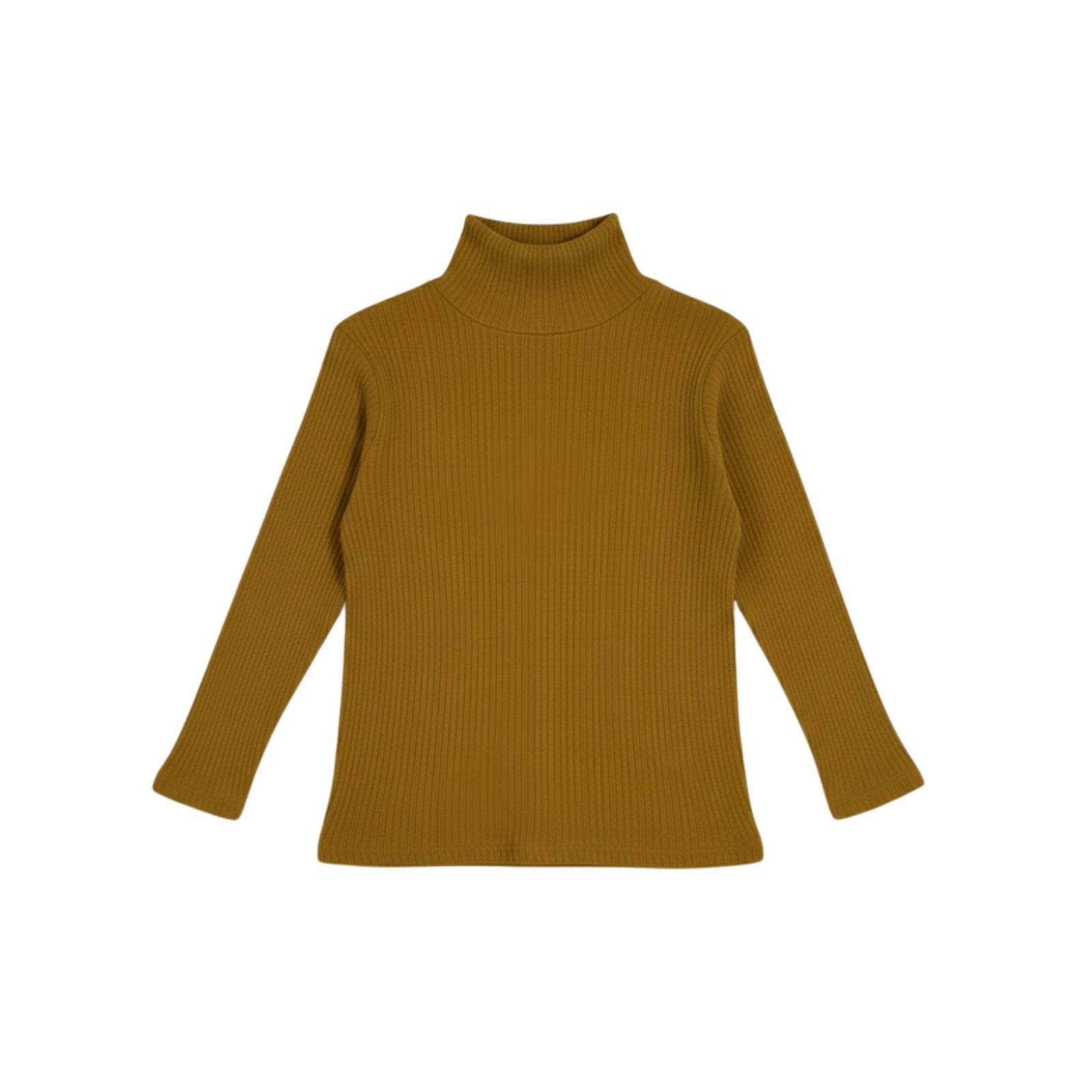Infantil - Blusa Manga Longa Gola Alta em Ribana
