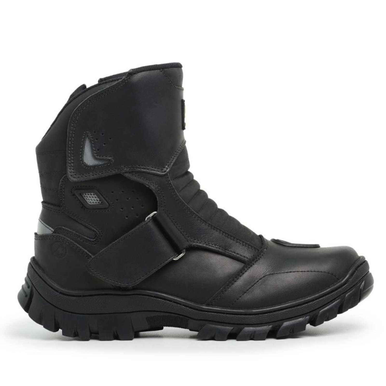 Bota Coturno Masculina Motociclista Couro Confortável Moto Preto 37 Preto