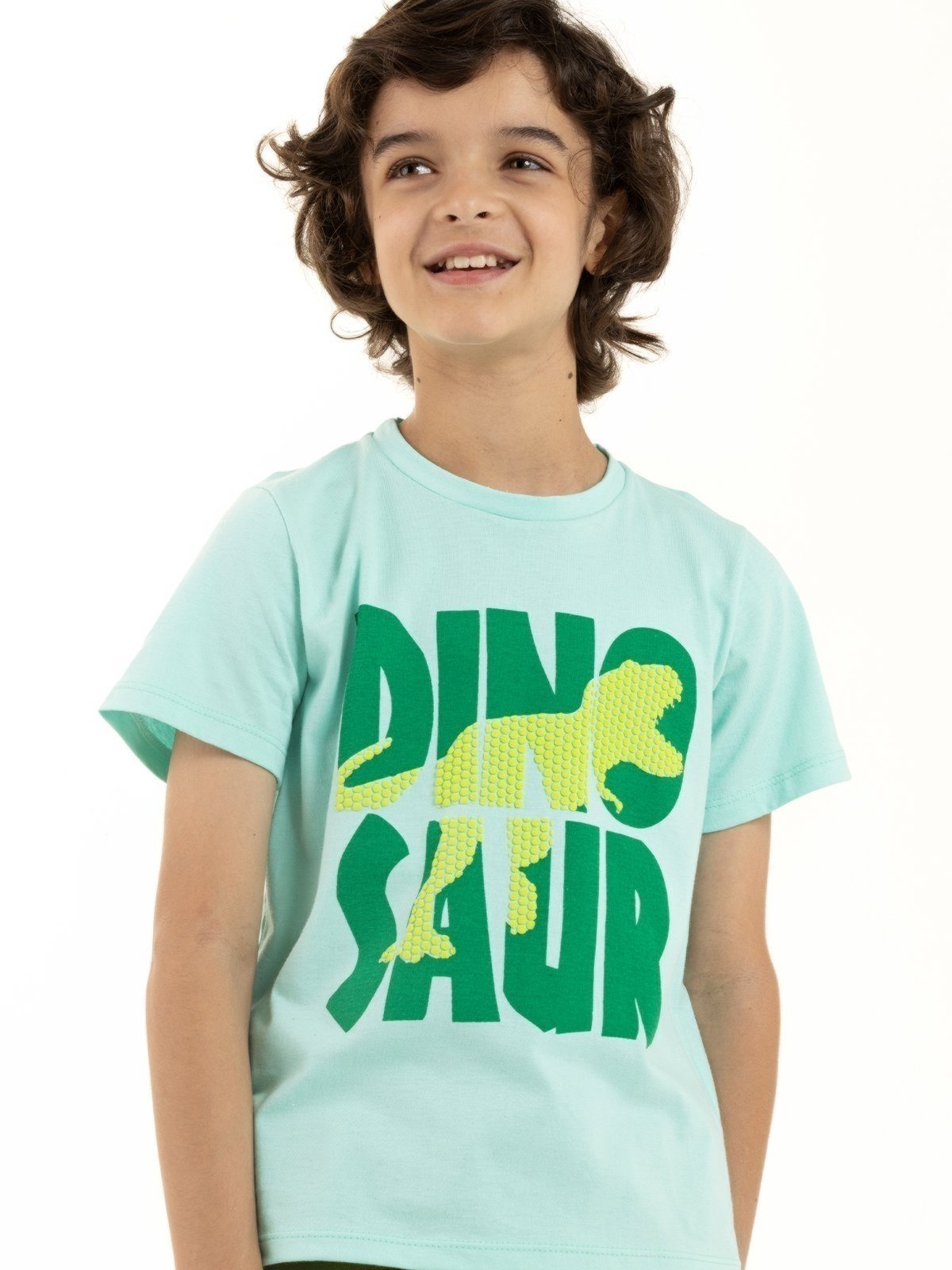 Vista 2 Infantil - Camiseta Menino de Verão em Algodão Rex-Tremo Magicamente Kids branco Magicamente Kids branco