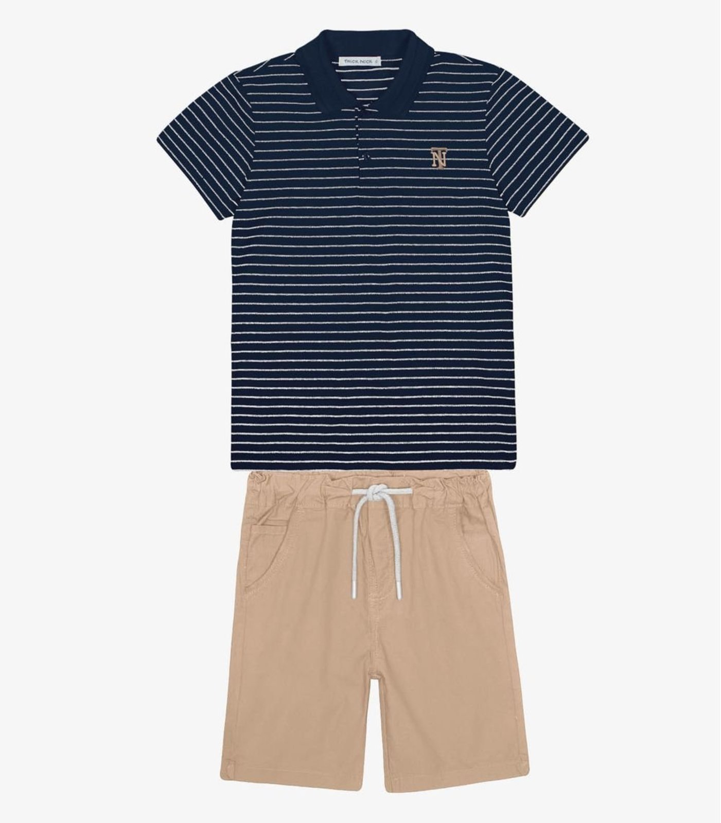 Infantil – Conjunto Polo Com Bermuda Trick Nick Azul