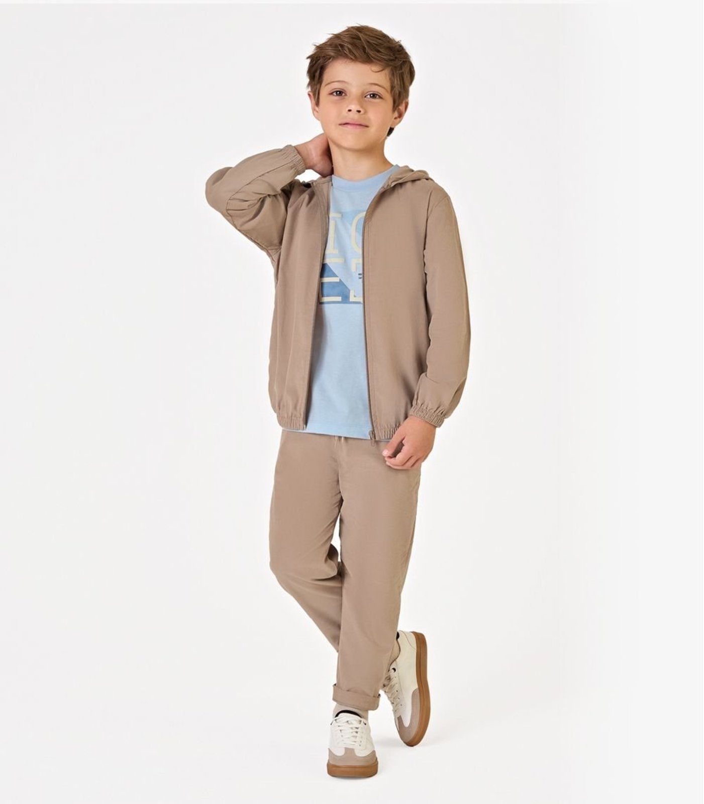 Infantil - Calça Menino Cotelê Trick Nick Marrom