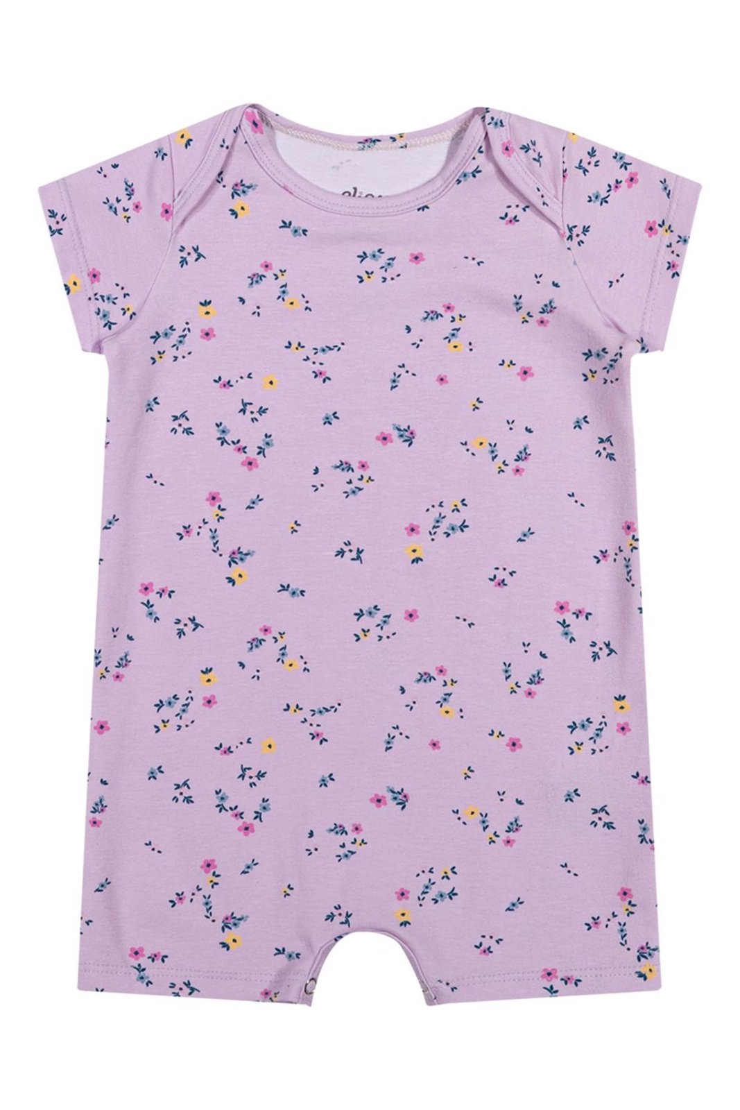 Infantil - Macaquinho Menina Curto Estampado Elian Lilás
