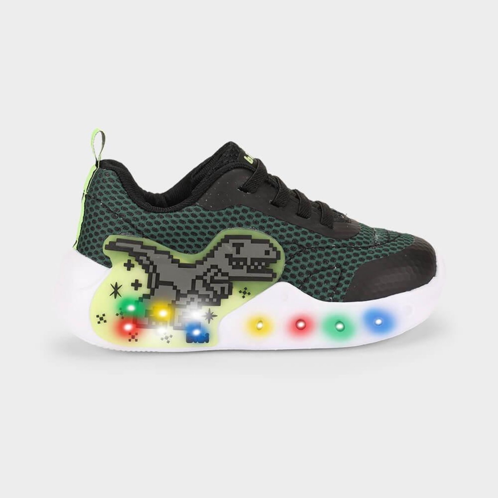 Vista 2 Infantil - Tênis Bibi Fun Light de Dinossauro 23 Calçados Bibi verde Calçados Bibi verde